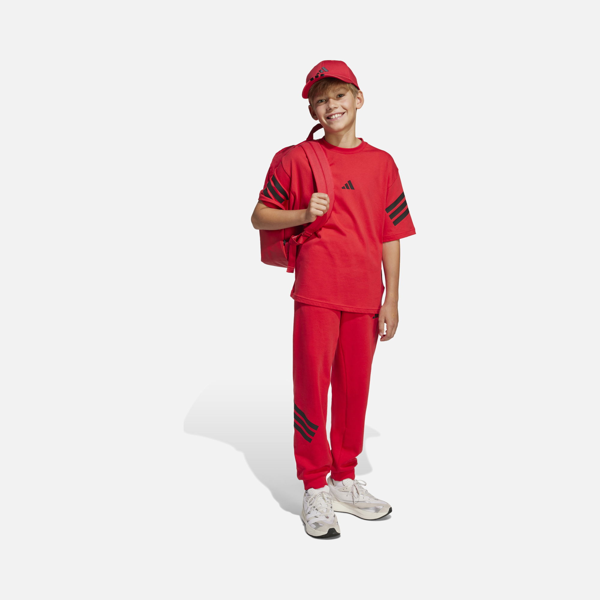 adidas Sportswear Future Icons 3-Stripes & 3-Bar Logo Detail Short-Sleeve Çocuk Tişört