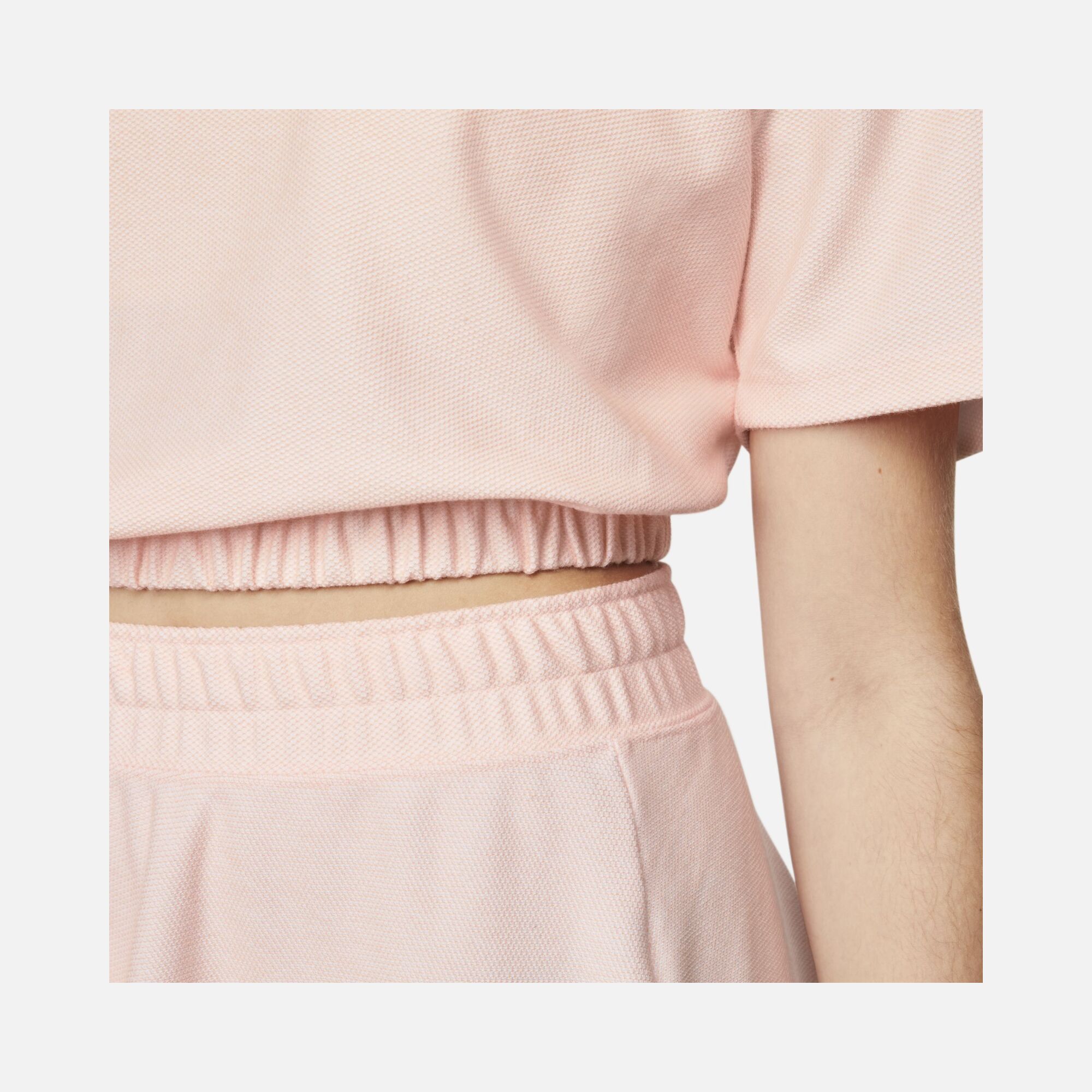 Nike Sportswear Air Pique Polo Cropped Half-Zip Short-Sleeve Kadın Tişört