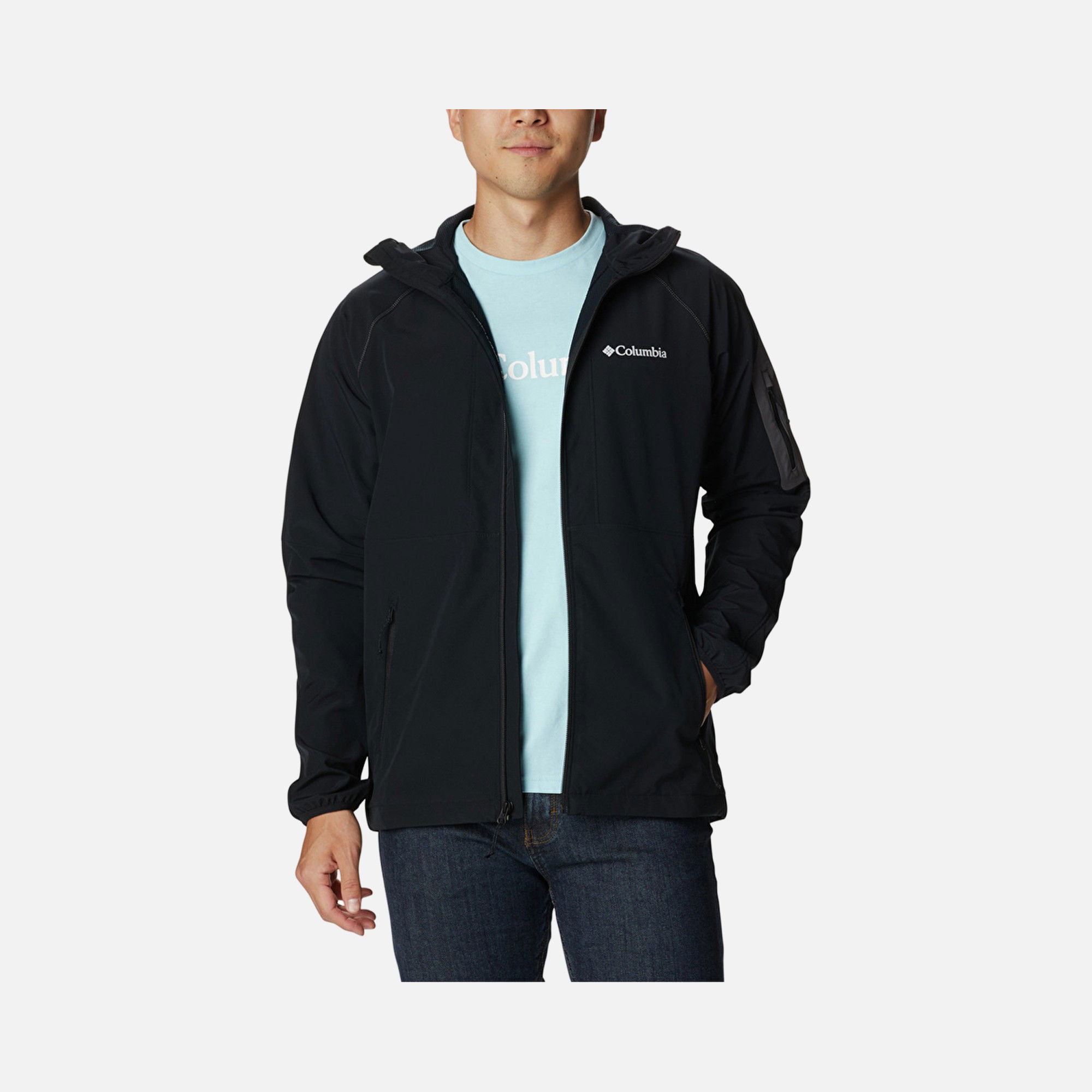 Columbia Tall Heights Softshell Full-Zip Hoodie Erkek Ceket