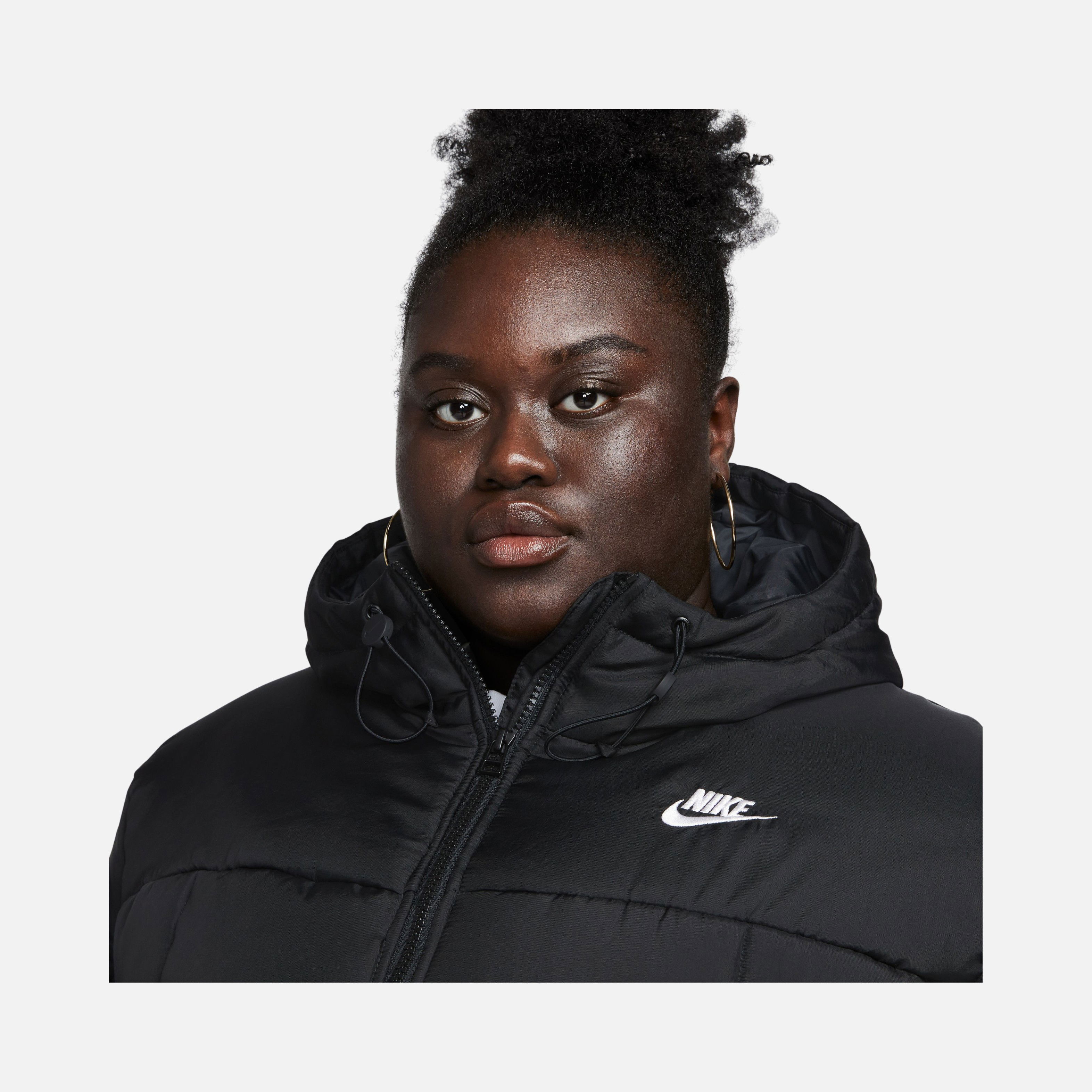 Nike Sportswear Classics Therma-Fit Full-Zip Hoodie (Plus Size) Kadın Parka