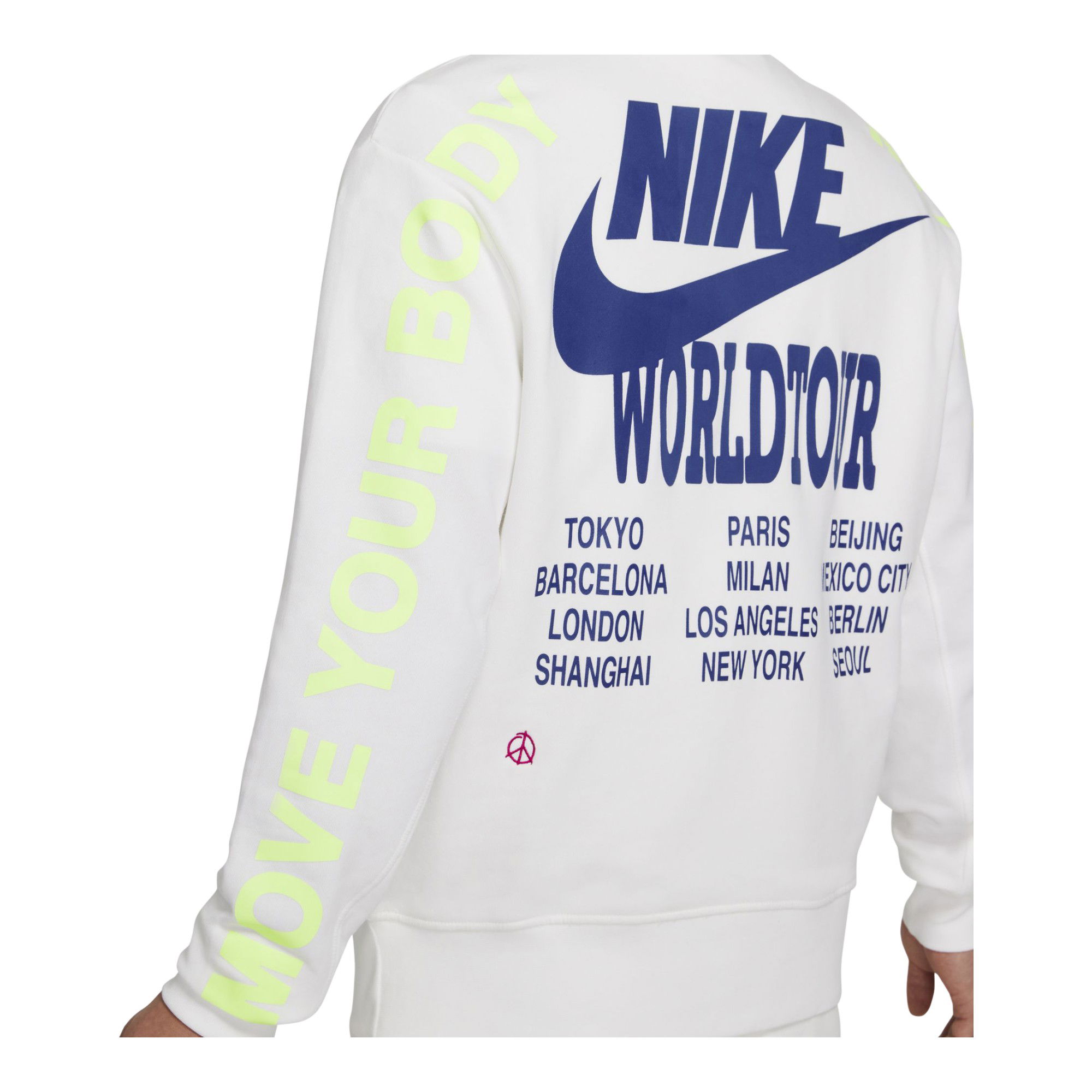 Nike Sportswear Pullover French Terry World Tour Hoodie Erkek Sweatshirt