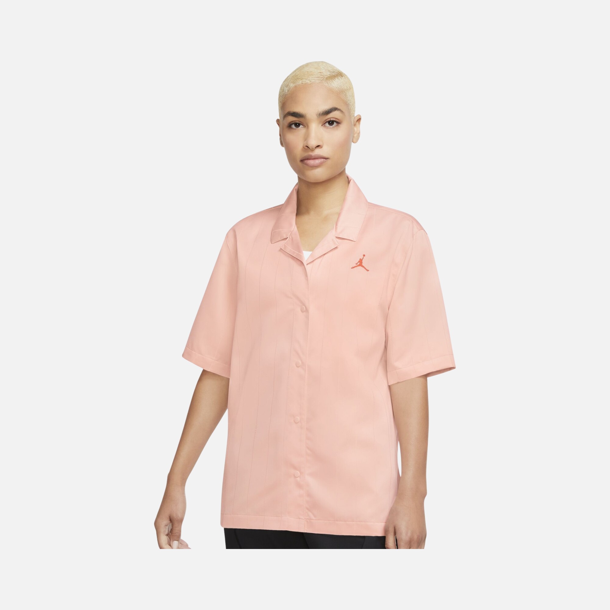 Nike Jordan (Her)itage Full-Button Short-Sleeve Kadın Tişört