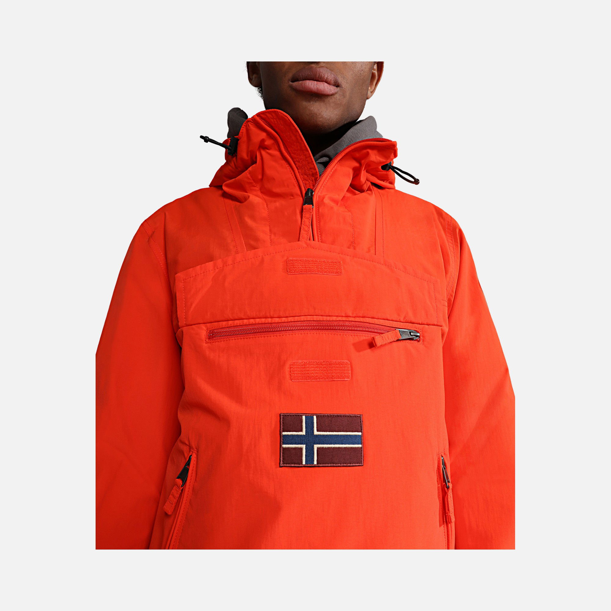 Napapijri Sportswear Rainforest Mesh Lining Half-Zip Hoodie Erkek Ceket