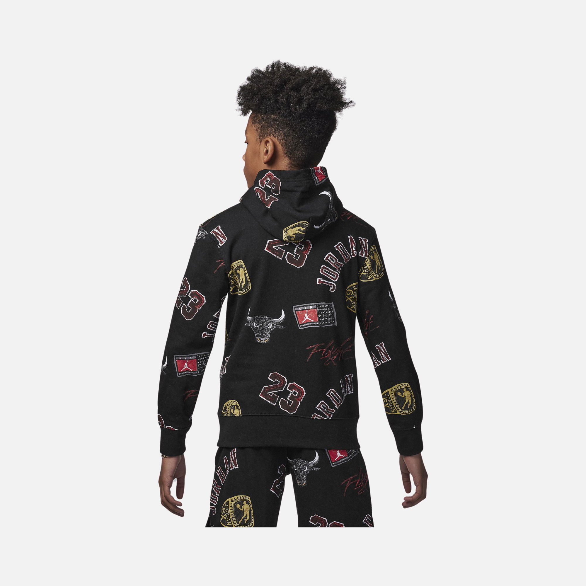 Nike Jordan Essentials Frenh Terry All-Over Printed Pullover Hoodie (Boys') Çocuk Sweatshirt