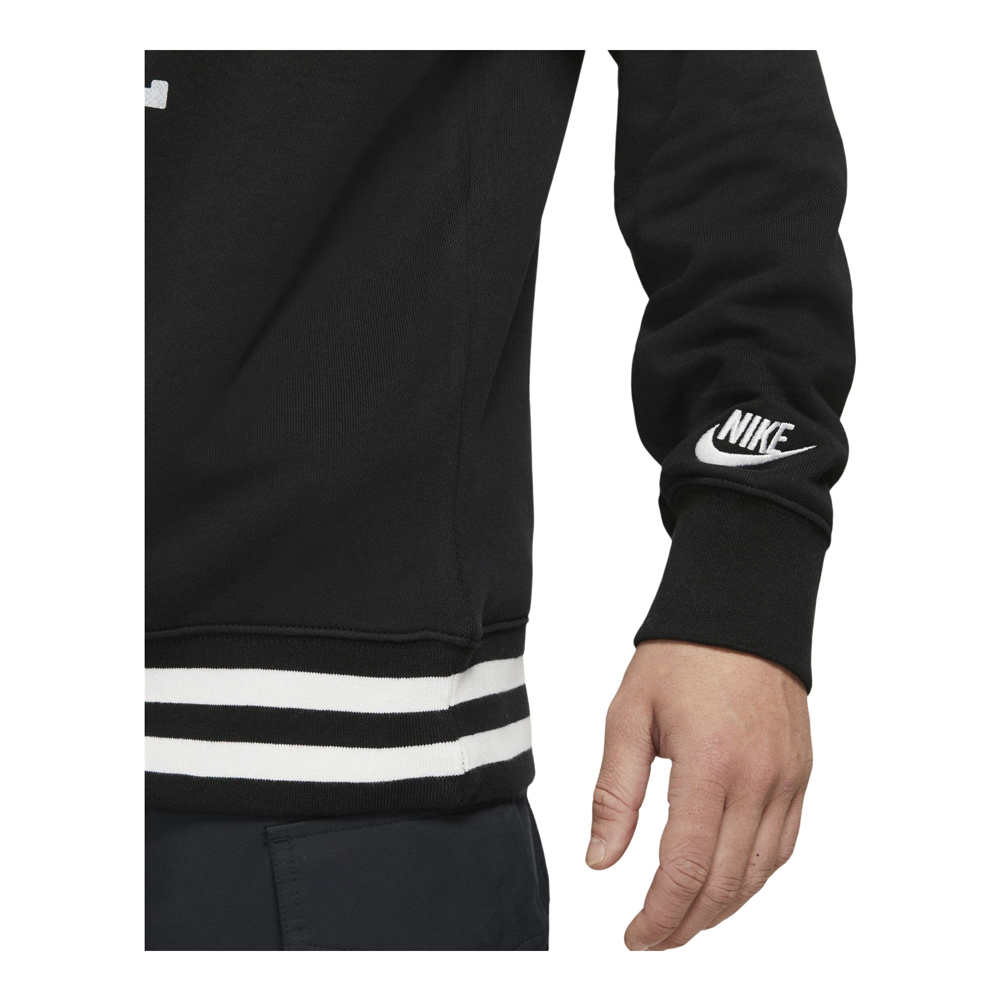 Nike Sportswear Doubled-Up Print French Terry Pullover Hoodie Erkek Sweatshirt