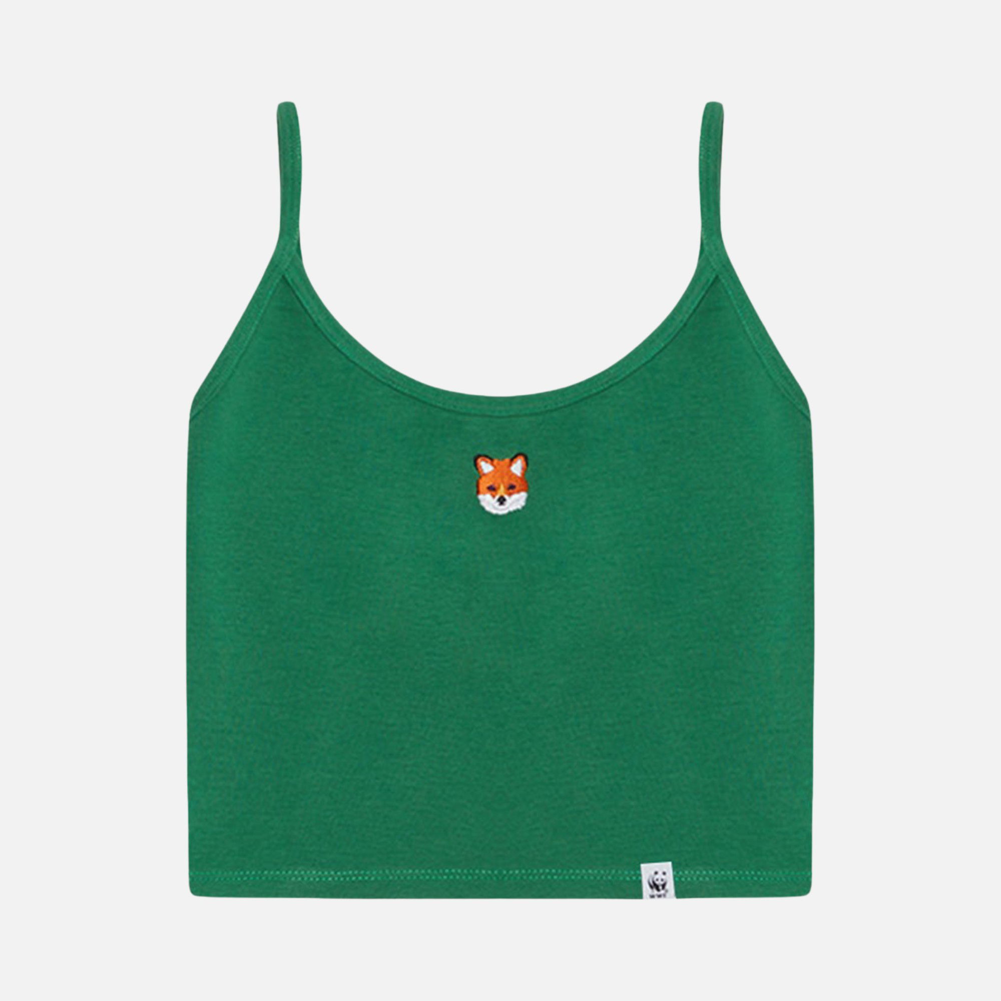 WWF Sportswear Kızıl Tilki Embroidered Cropped Kadın Atlet