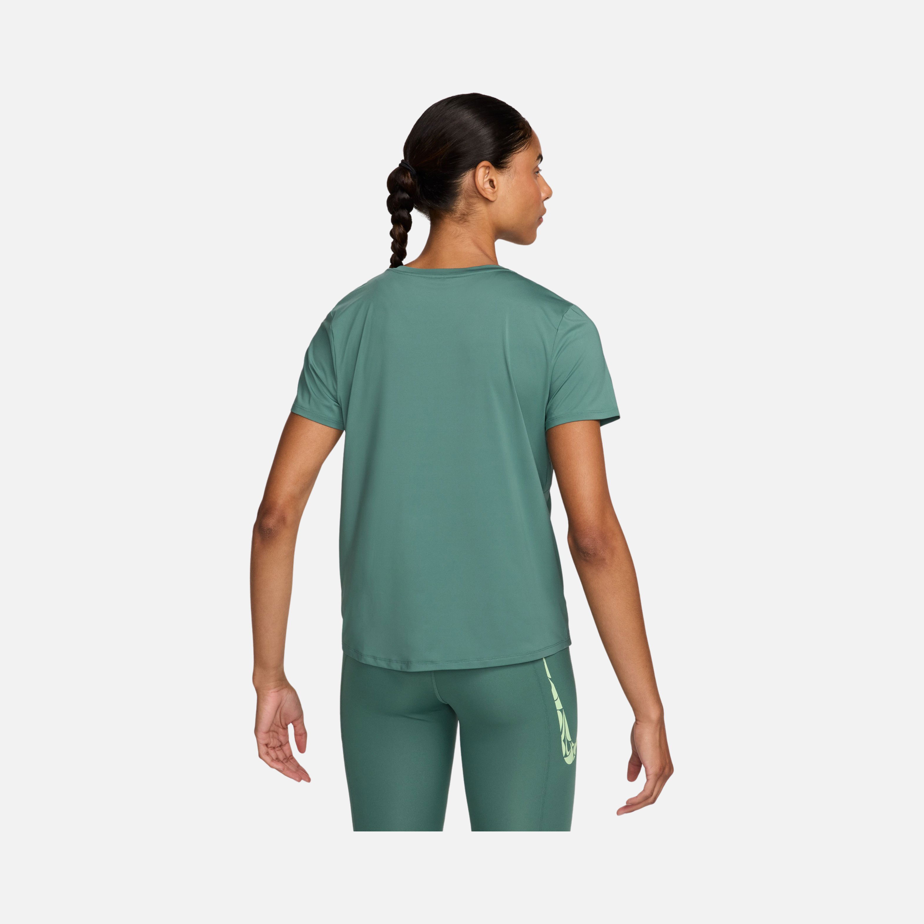 Nike One Dri-Fit Printed Swoosh Logo Running Short-Sleeve Kadın Tişört