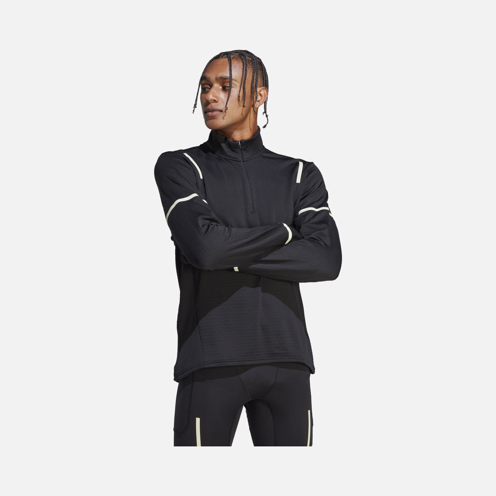 adidas Run X-City Reflect At Night 1/2 Running Zippered Leg Erkek Sweatshırt