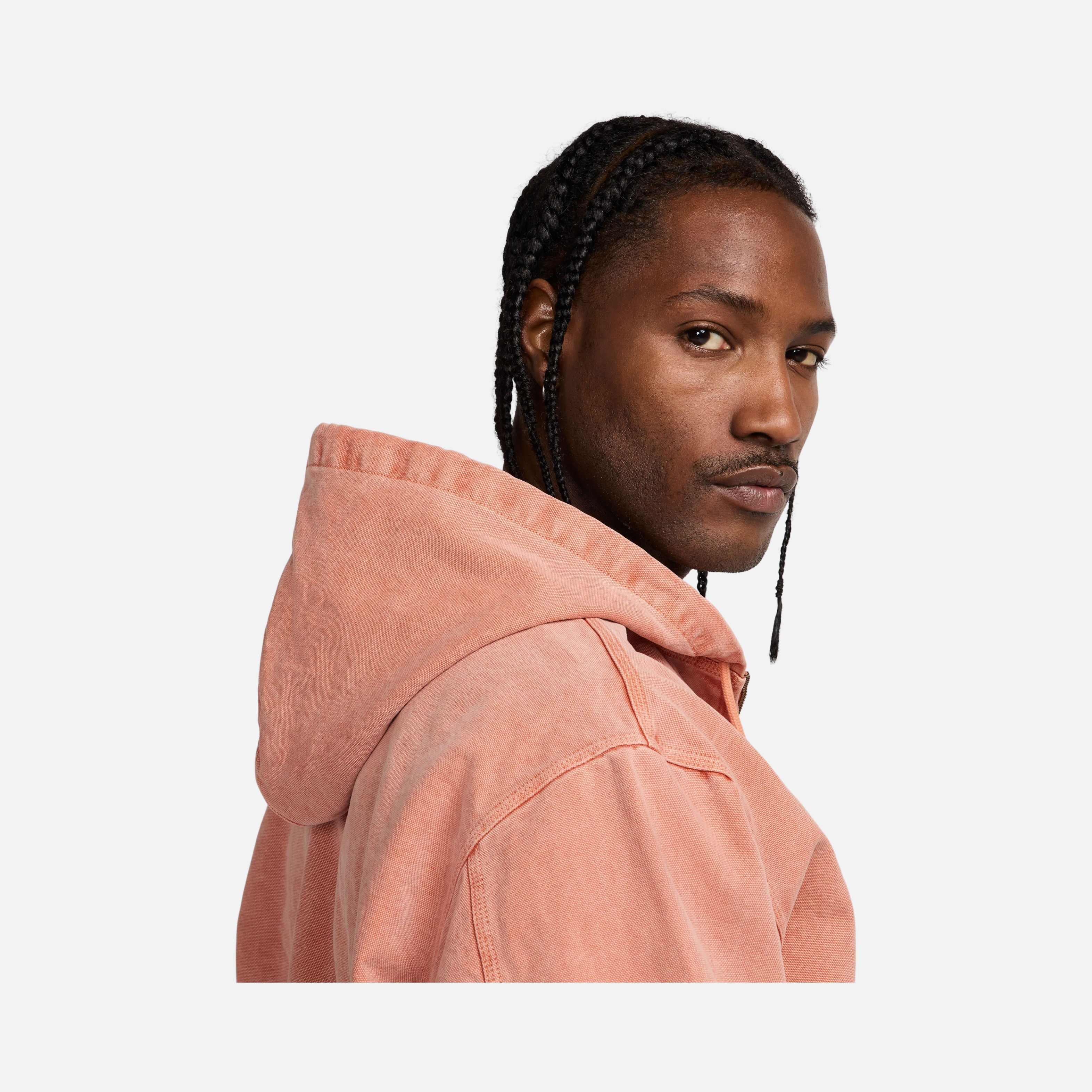 Nike Life Unlined Dye  Canvas Woven Fabric Full-Zip Hoodie Erkek Ceket