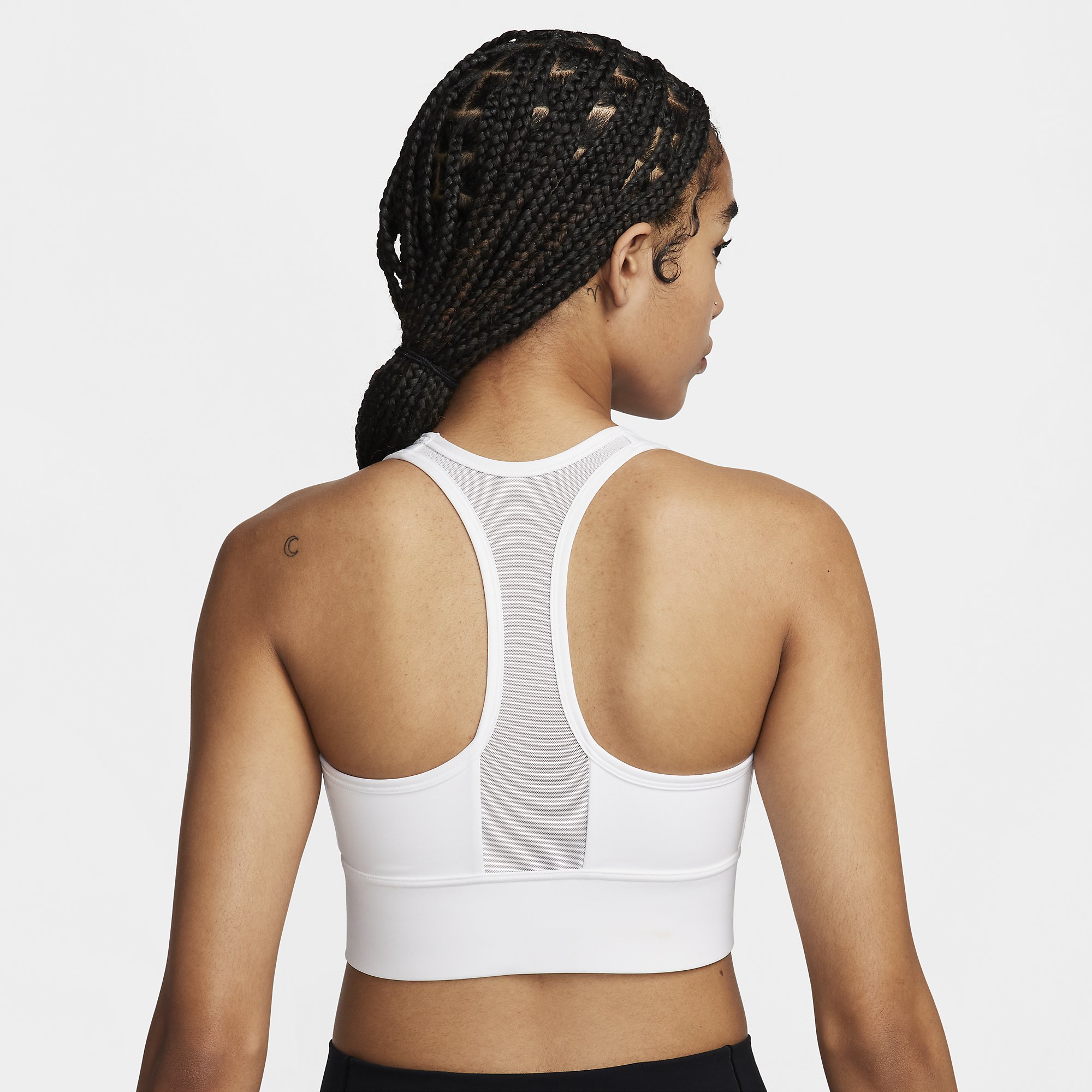 Nike Swoosh Medium Support Padded Longline Sports Kadın Bra