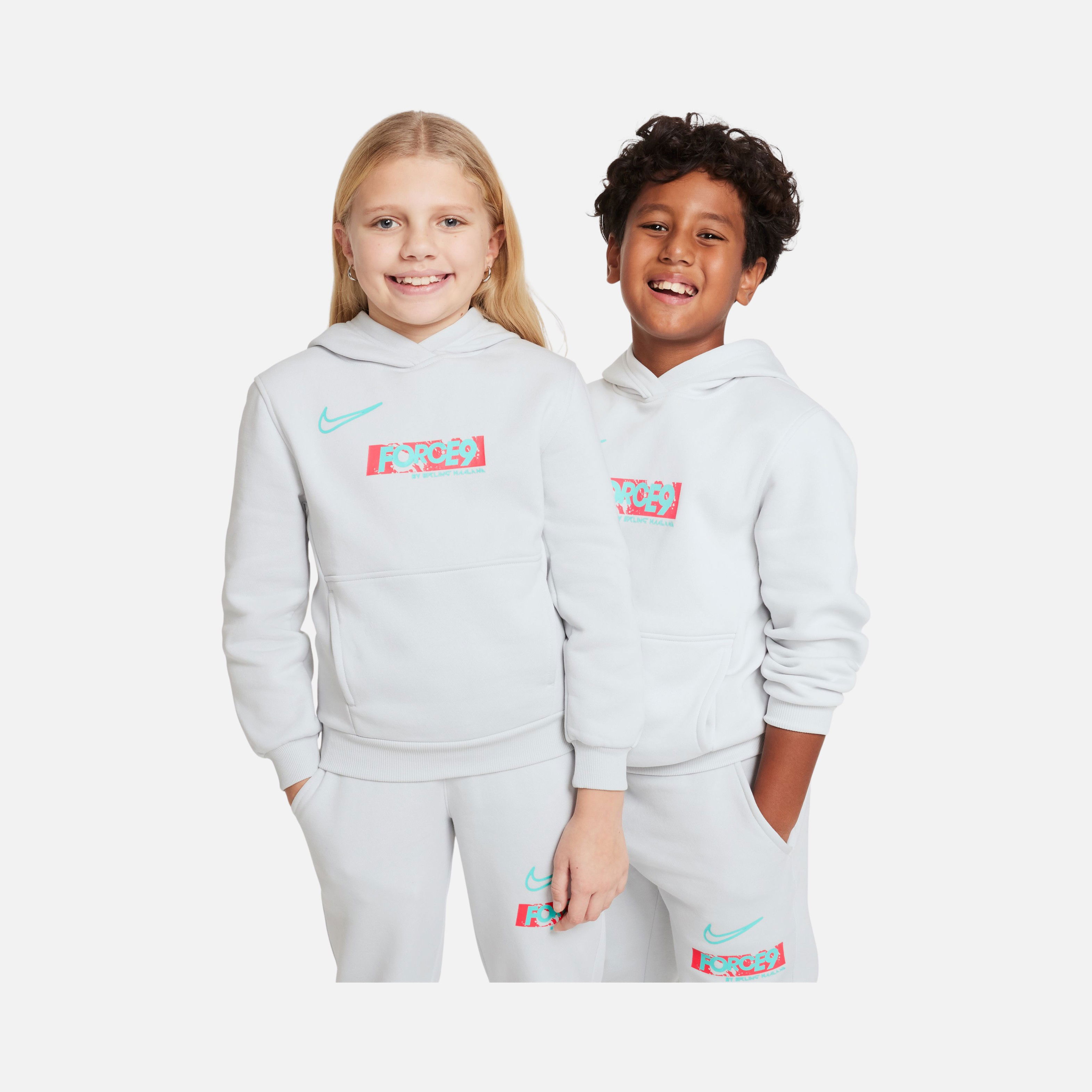 Nike Club Fleece ''Erling Haaland Force9'' Graphic Football Academy Hooded Çocuk Sweatshirt