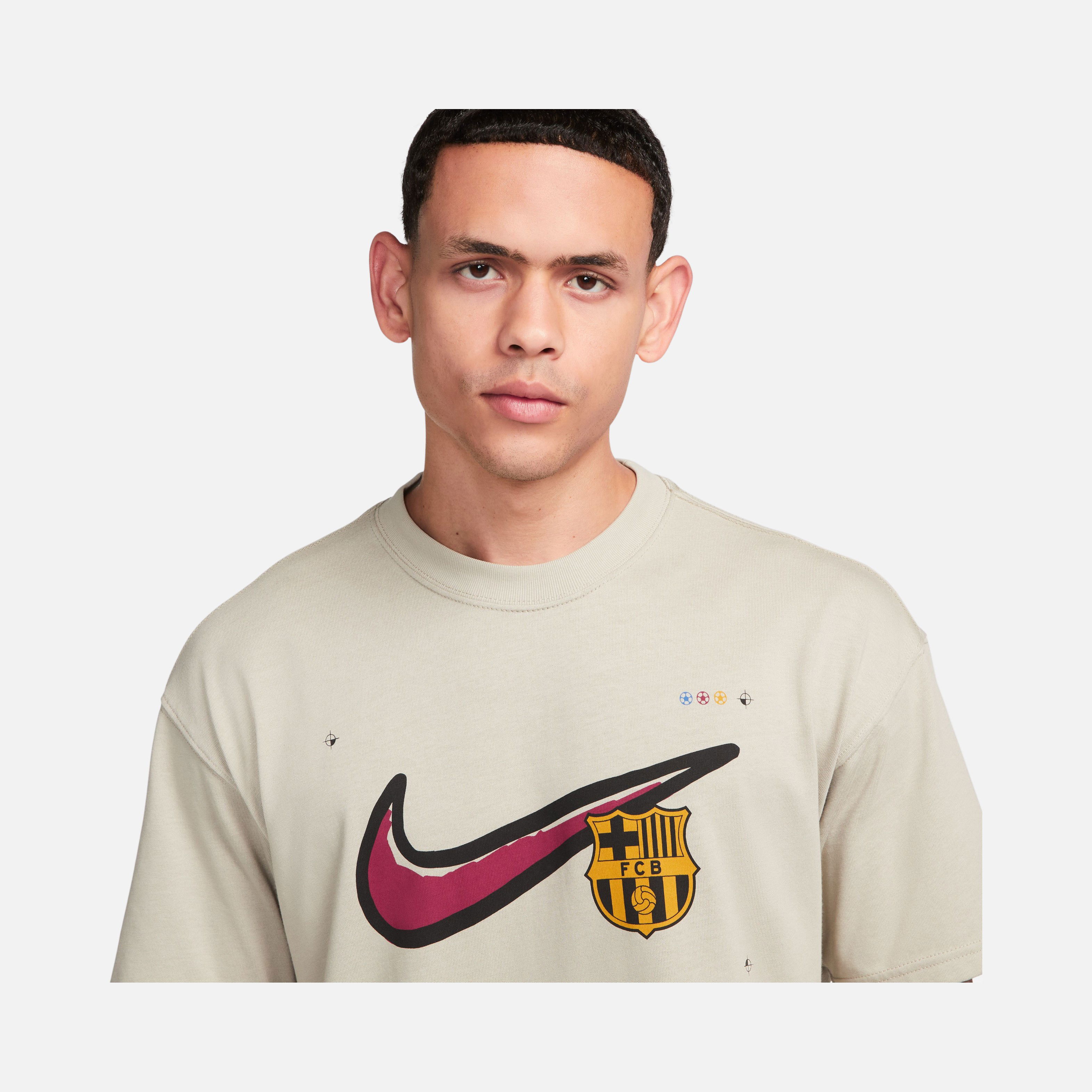 Nike F.C. Barcelona Max90 Football Short-Sleeve Erkek Tişört
