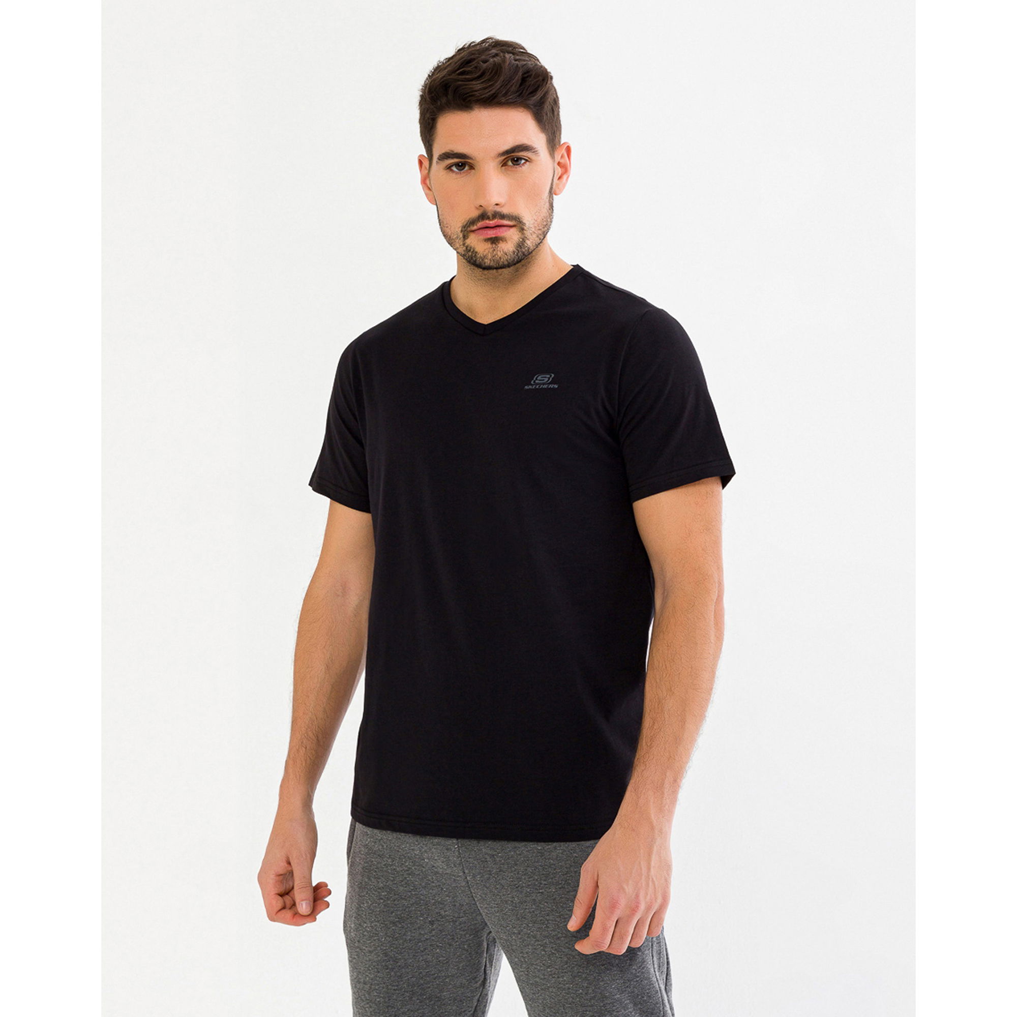 Skechers Graphic V Neck Short-Sleeve Erkek Tişört