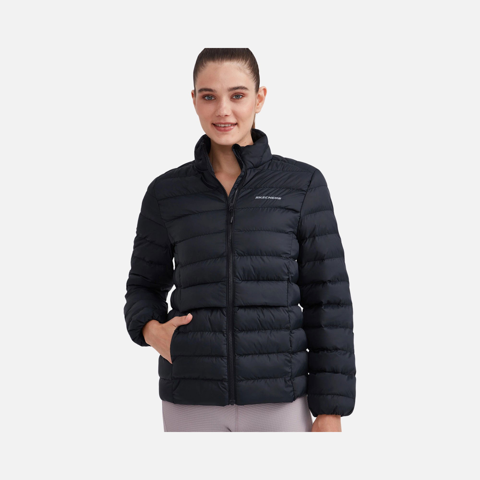 Skechers Outerwear Pop Up Detailed Padded Full-Zip Kadın Mont
