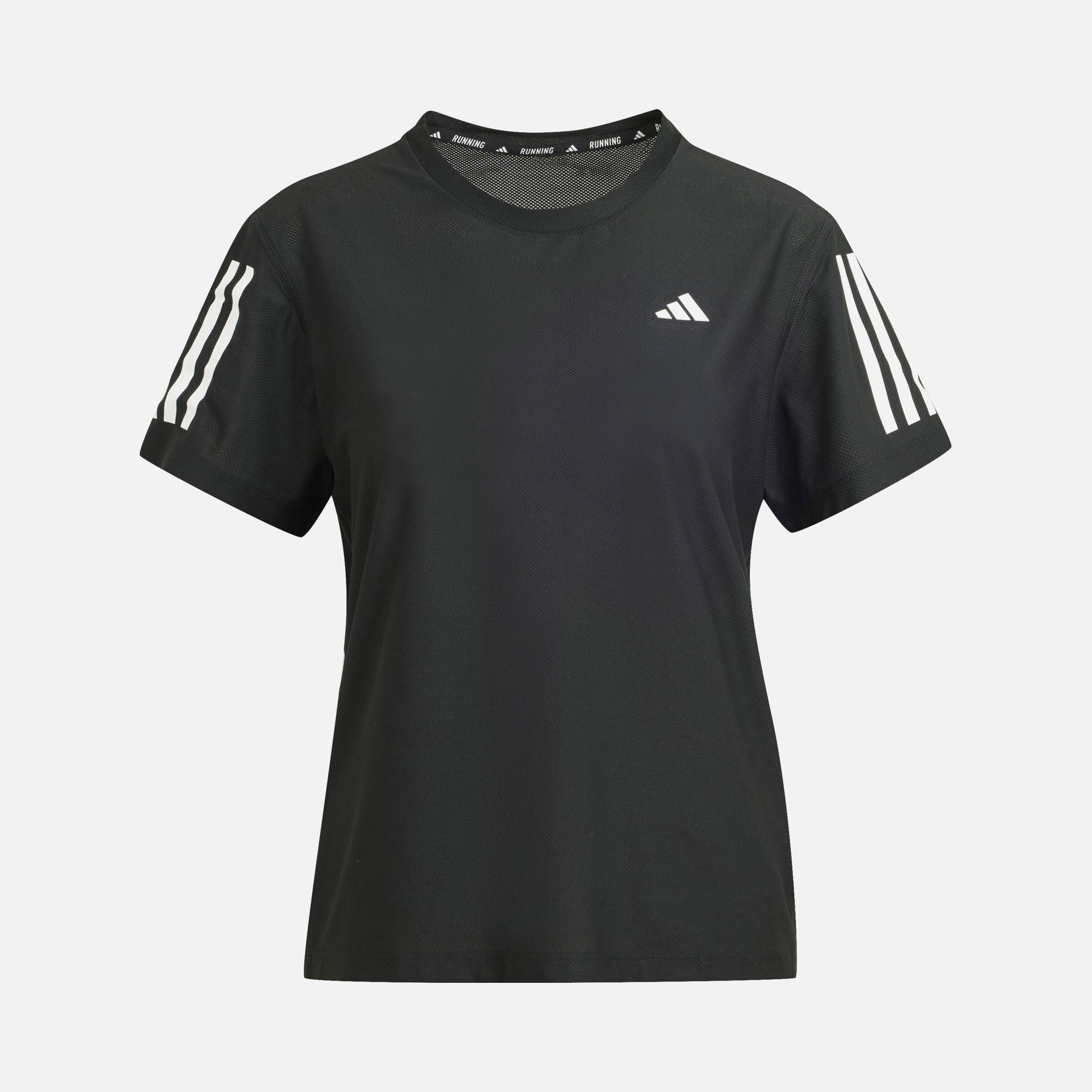 adidas AEROREADY Run Own The 3-Stripes Crew Neck Running Short-Sleeve Kadın Tişört