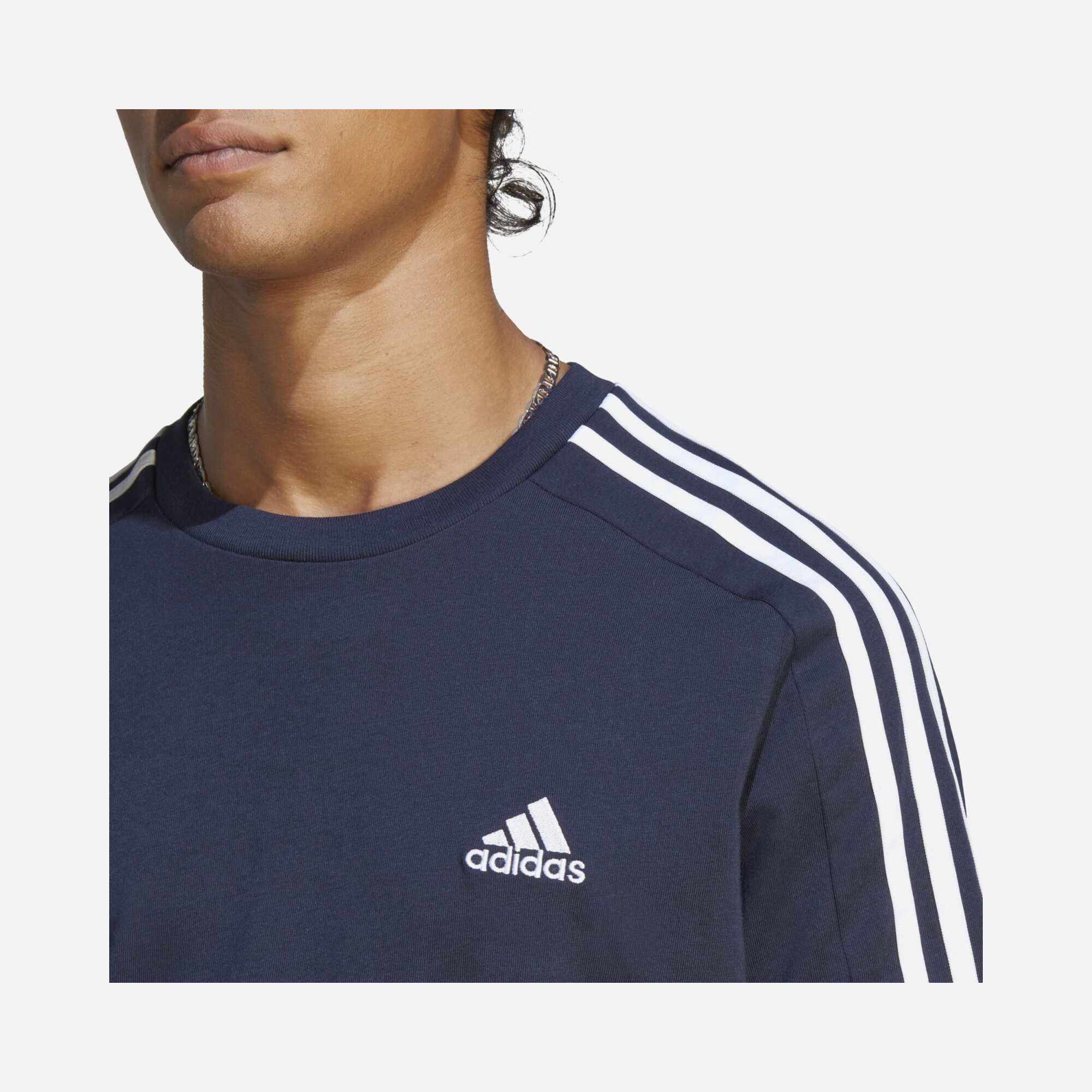 adidas Essentials Single Jersey 3-Stripes Short-Sleeve Erkek Tişört