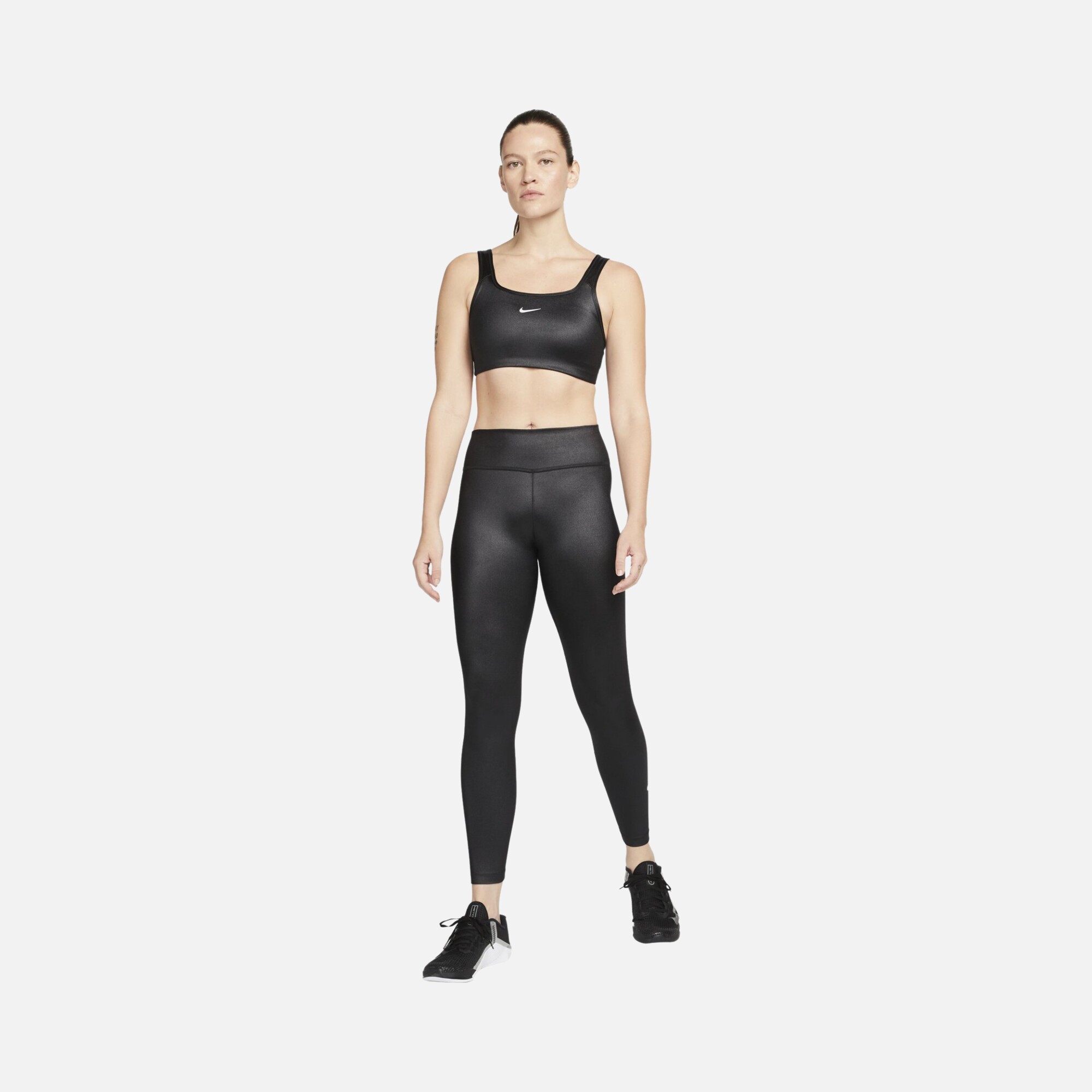 Nike Dri-Fit One Mid-Rise Shine Training Kadın Tayt