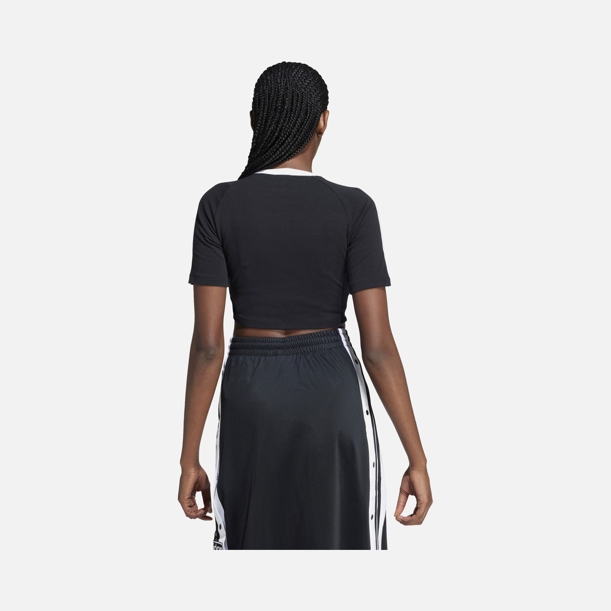 adidas Originals 3-Stripes Baby Slim Cut Crew Neck Cropped Short-Sleeve Kadın Tişört