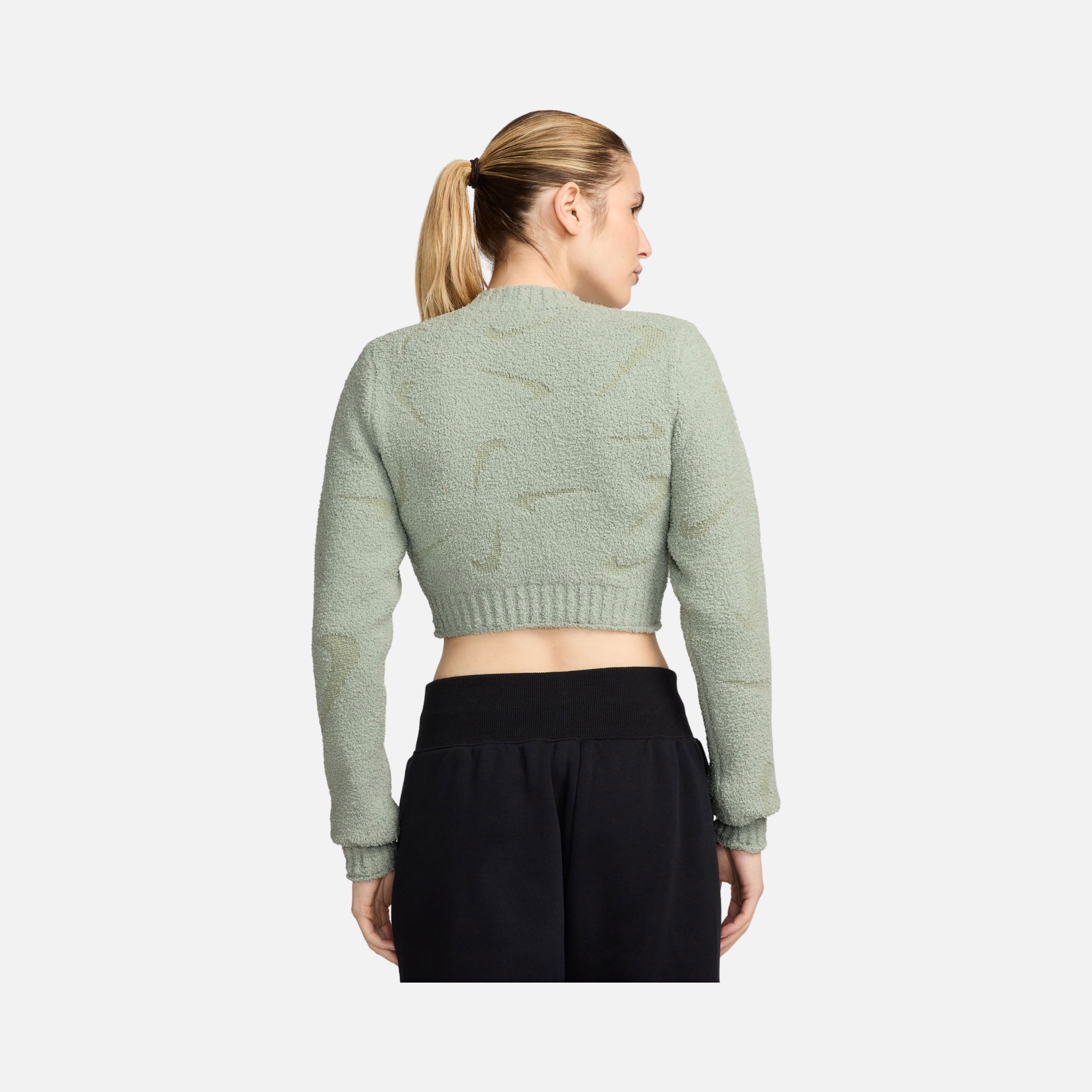 Nike Sportswear Phoenix Cozy Bouclé Tight Knit Long-Sleeve Kadın Tişört