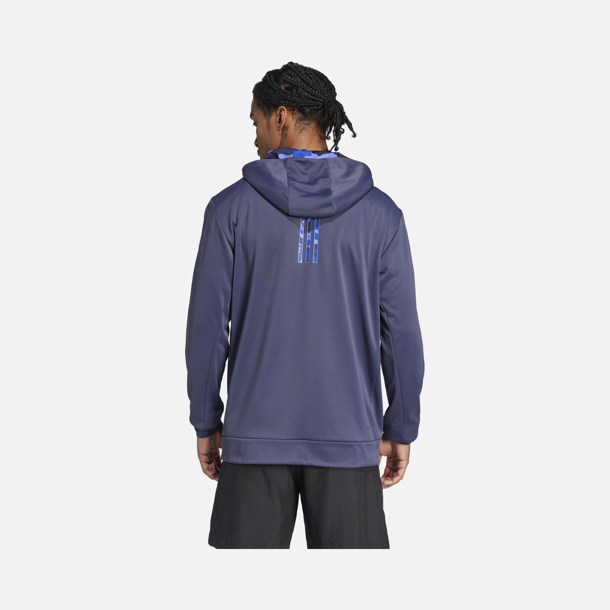 adidas AEROREADY Train Essentials Camo Full-Zip Hoodie Erkek Sweatshirt