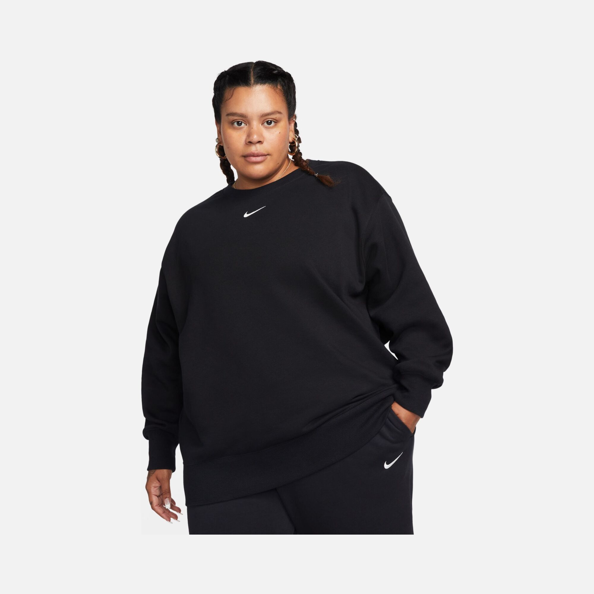 Nike Sportswear Phoenix Fleece Oversized Crew-Neck (Plus Size) Kadın Sweatshirt
