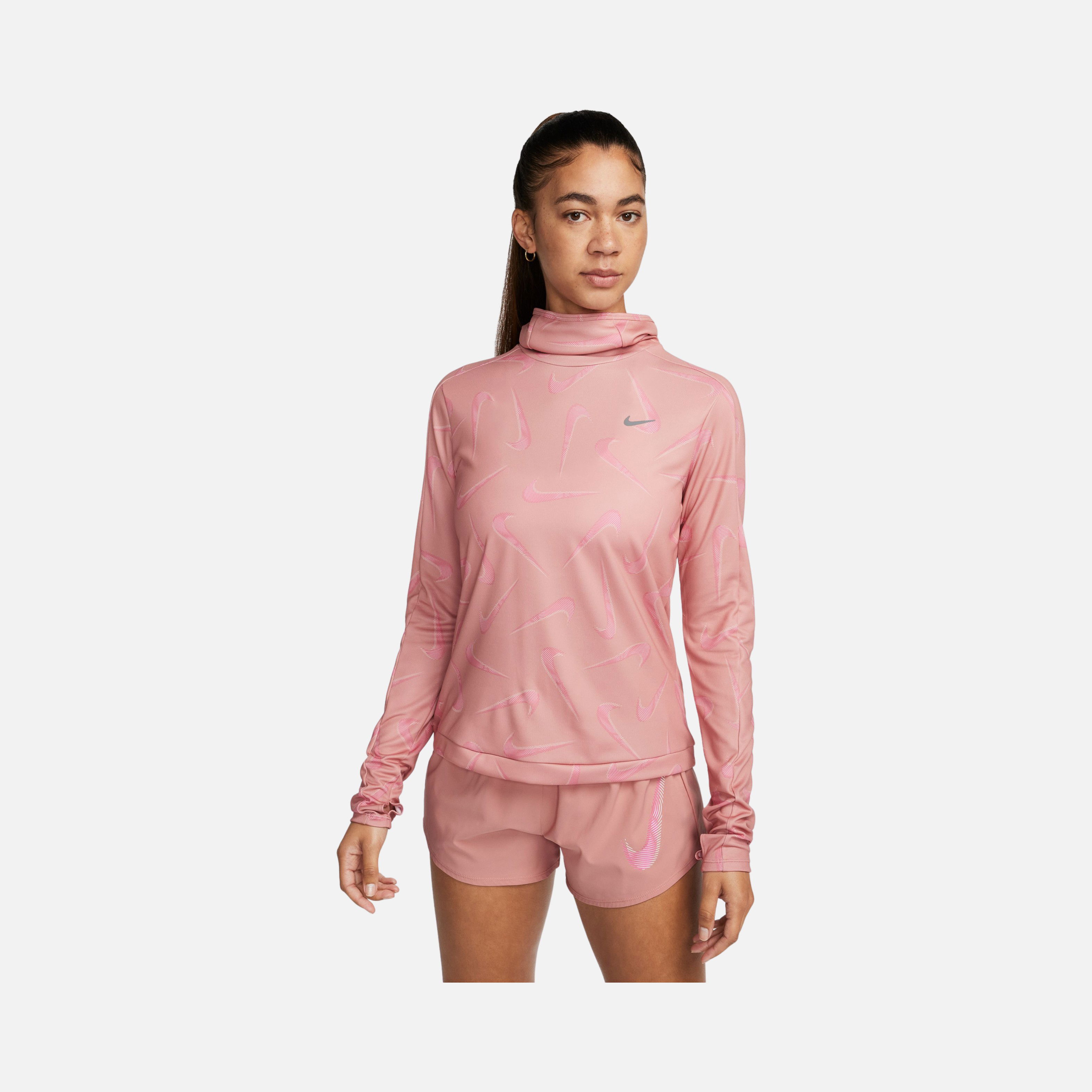 Nike Dri-Fit Swoosh Printed Pacer Running Hoodie Kadın Sweatshirt