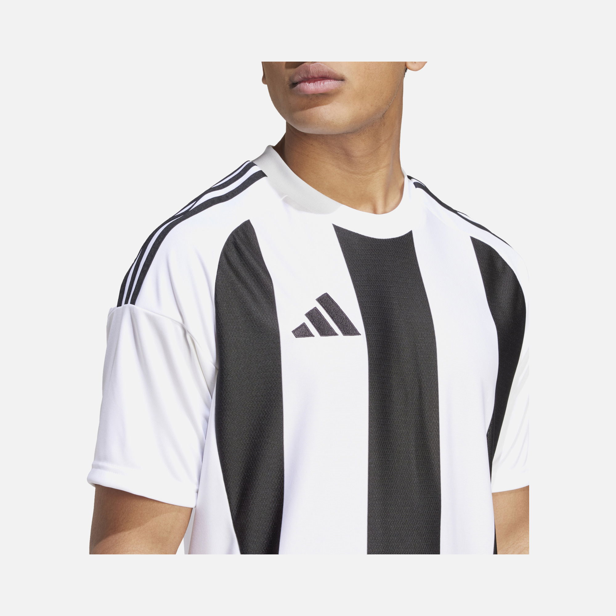 adidas Striped 24 Football Short-Sleeve Erkek Forma
