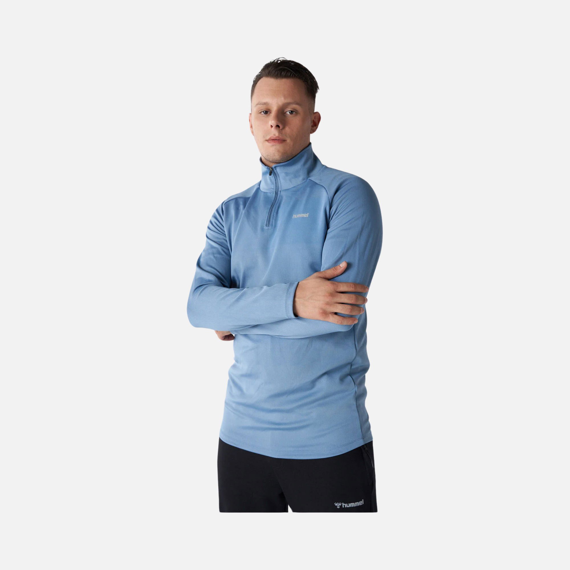 Hummel Sportswear Lacce Half-Zip Long-Sleeve Erkek Tişört