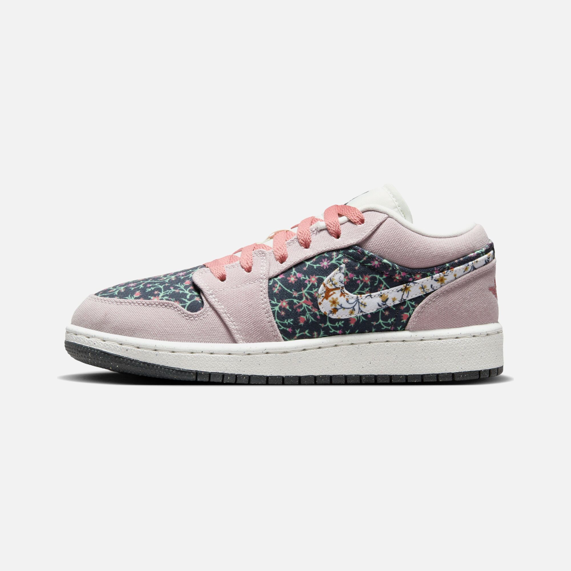 Nike Air Jordan 1 Low SE ''Floral Canvas Details'' (GS) Spor Ayakkabı