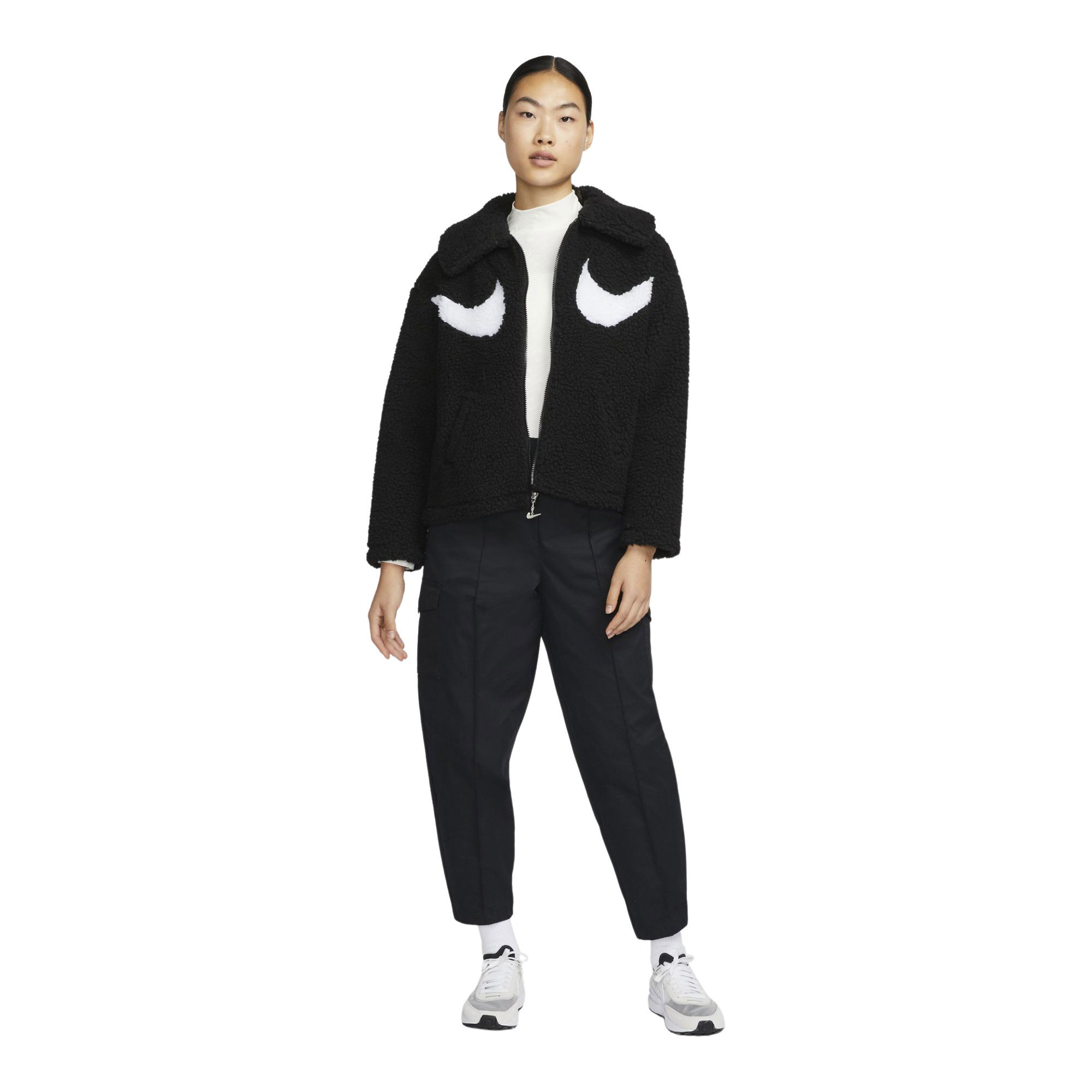 Nike Sportswear Sherpa Swoosh Graphic Full-Zip Kadın Ceket