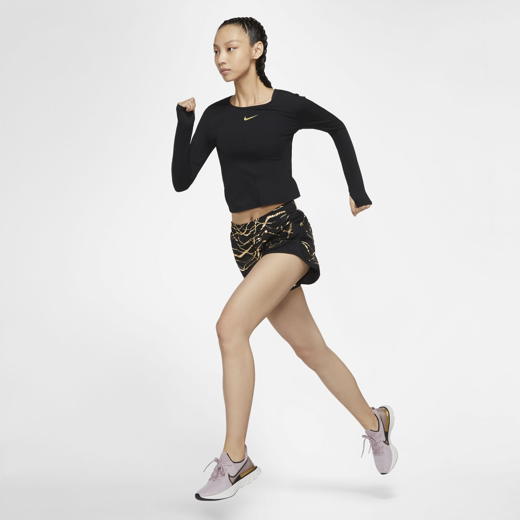 Nike Icon Clash Long-Sleeve Running Top Kadın Tişört