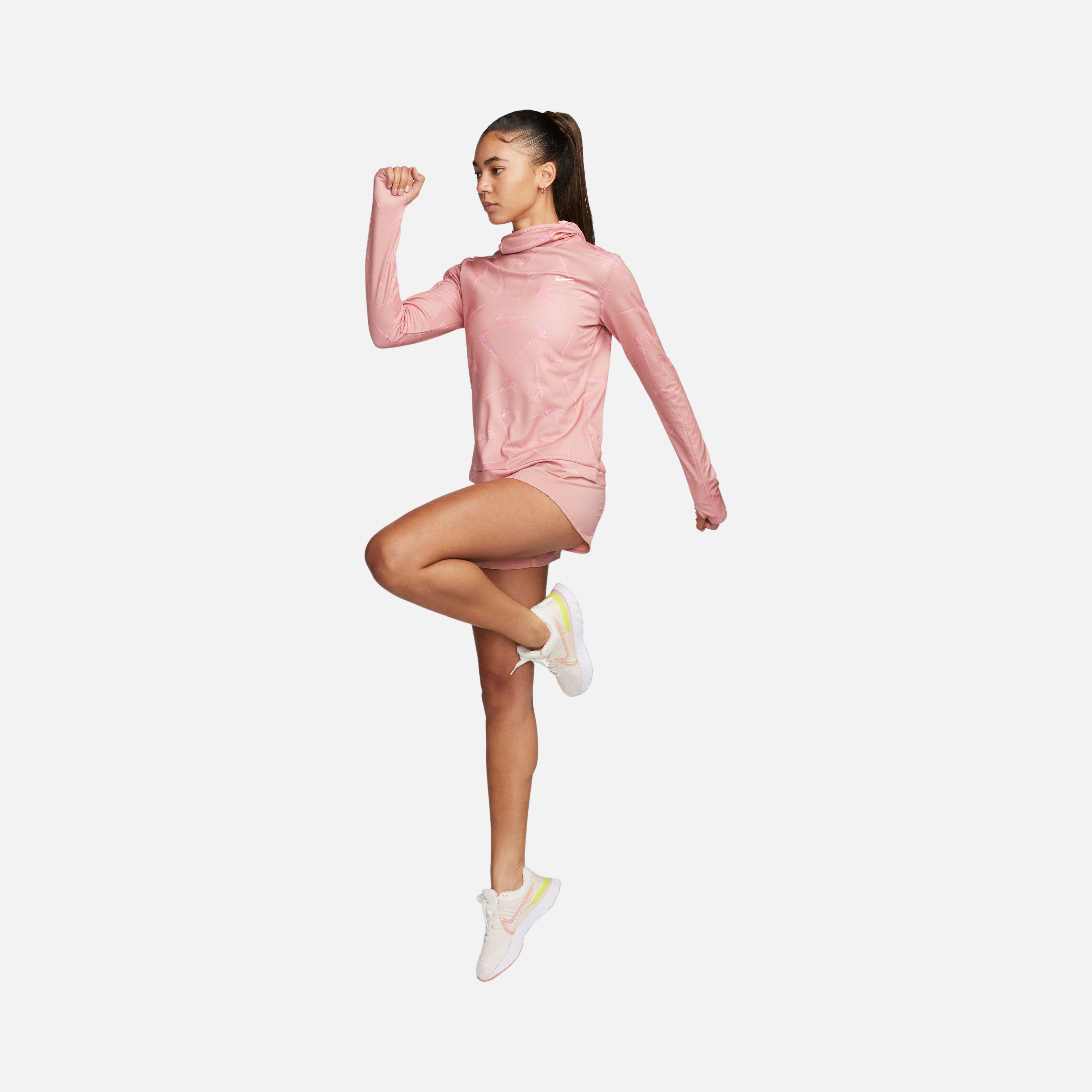 Nike Dri-Fit Swoosh Printed Pacer Running Hoodie Kadın Sweatshirt