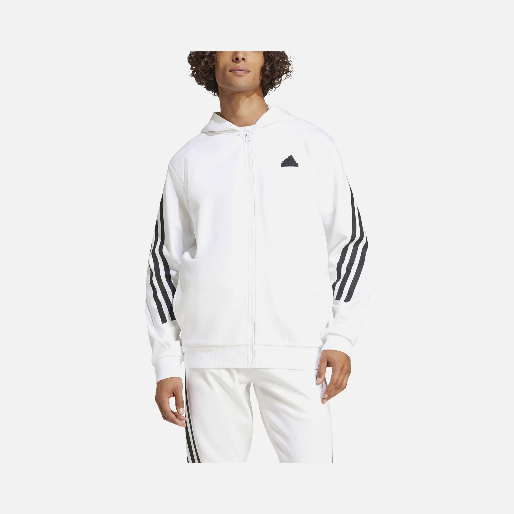 adidas Future Icons 3-Stripes Full-Zip Hoodie Erkek Sweatshirt