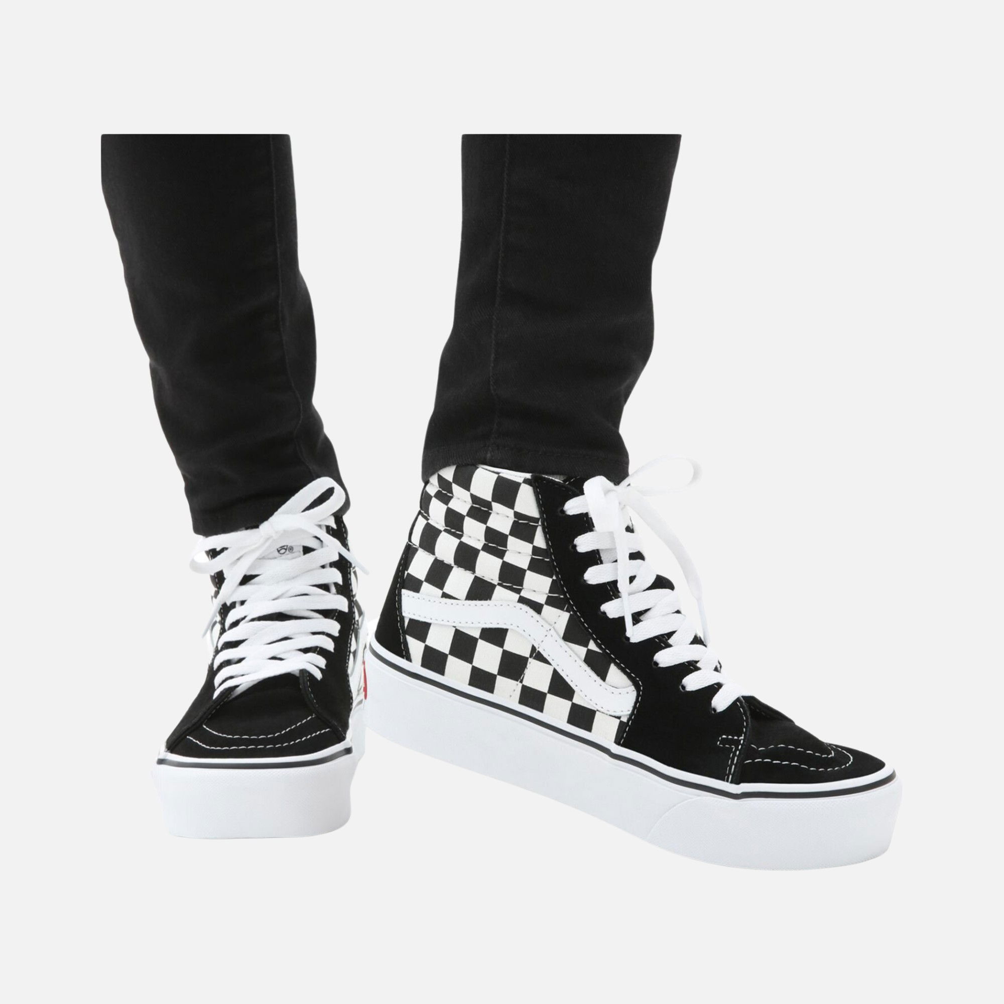 Vans UA SK8-High Platform 2.0 Checkerboard Kadın Spor Ayakkabı
