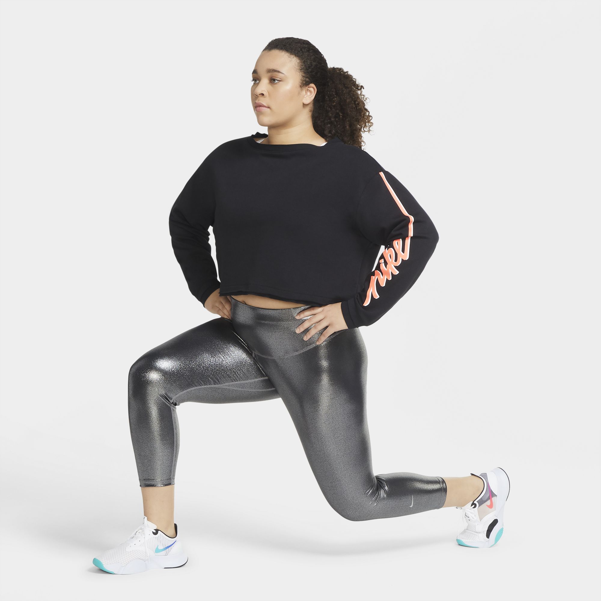 Nike One Icon Clash Shimmer 7/8 Kadın Tayt
