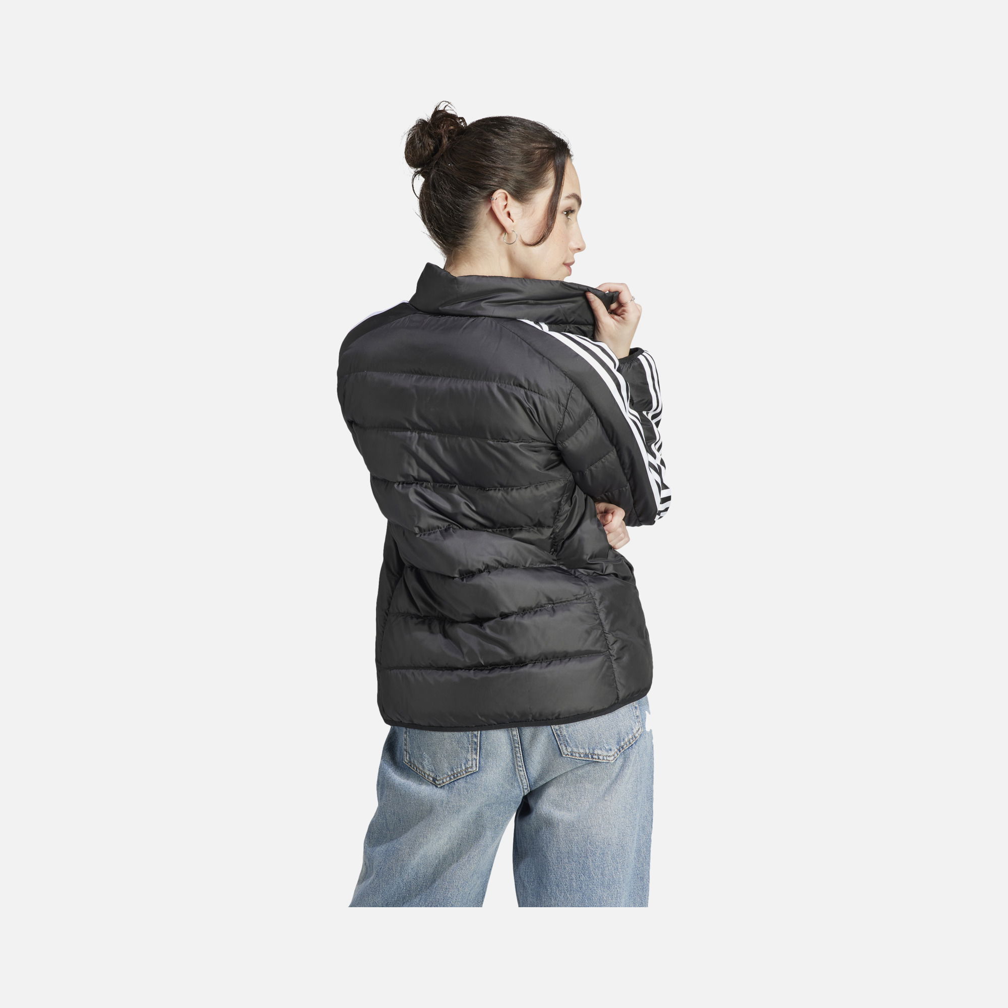 adidas Essentials 3-Stripes Light Down Full-Zip Hoodie Kadın Ceket