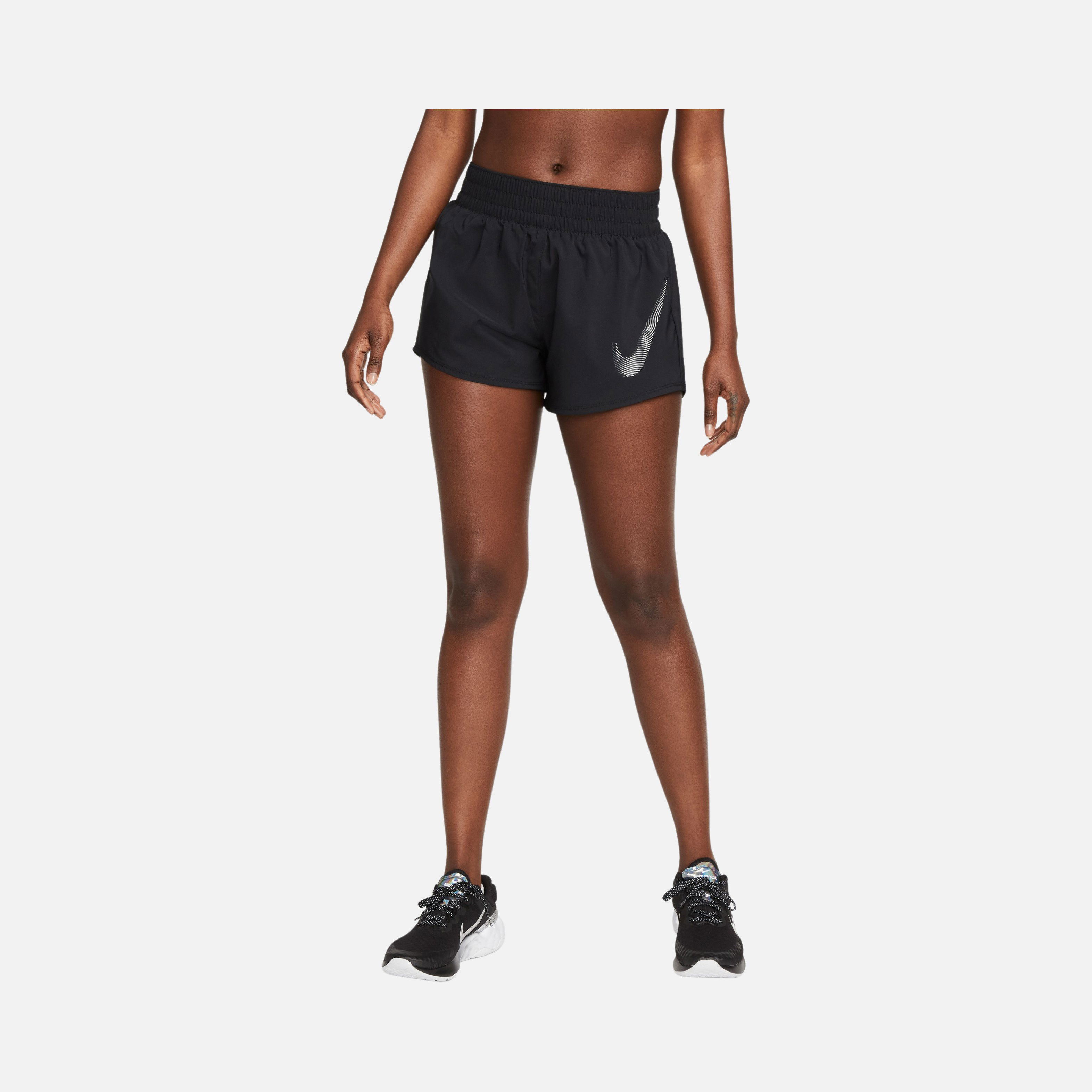 Nike Dri-Fit One Swoosh Mid-Rise Brief-Lined Running Kadın Şort