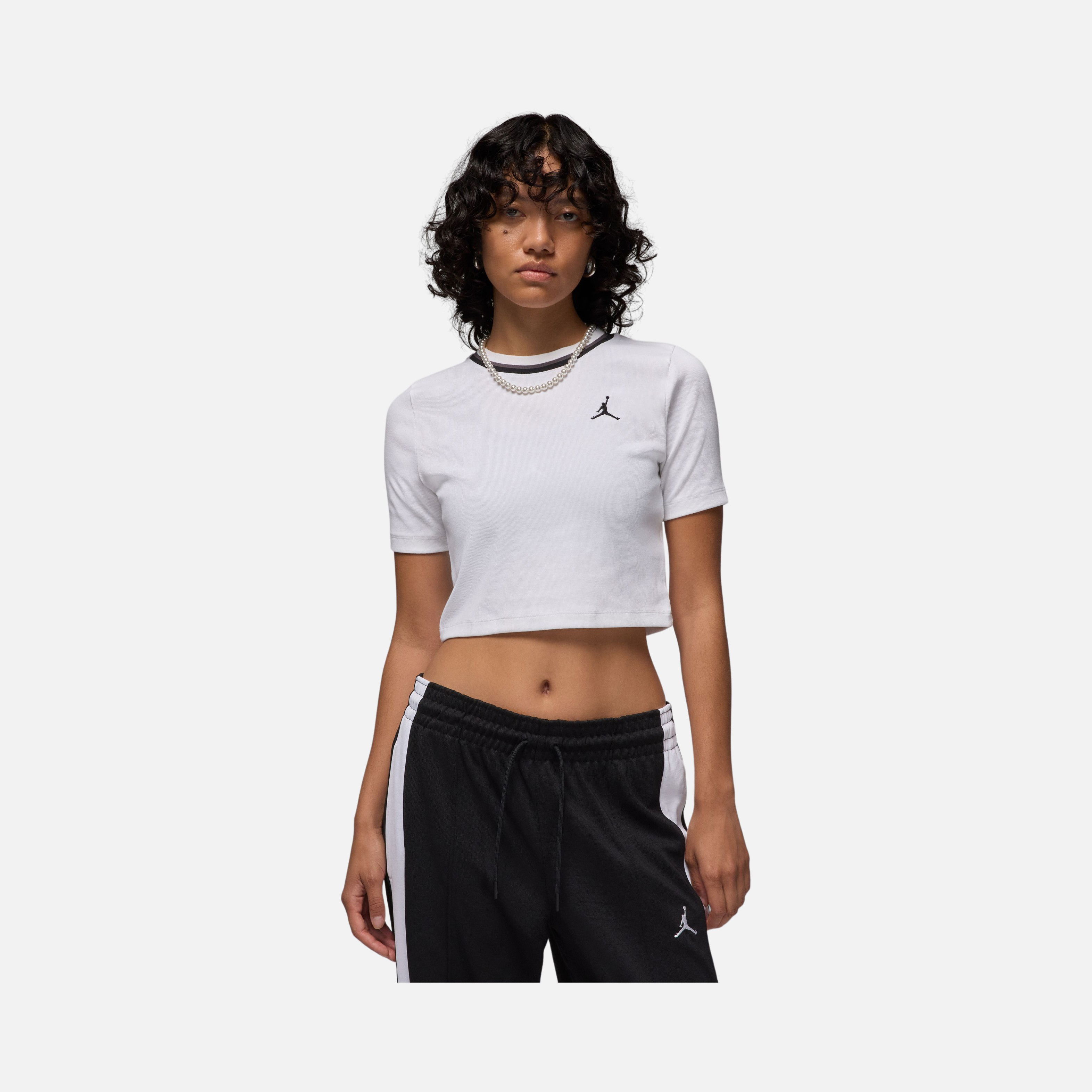 Nike Jordan Knit Cropped Short-Sleeve Kadın Tişört