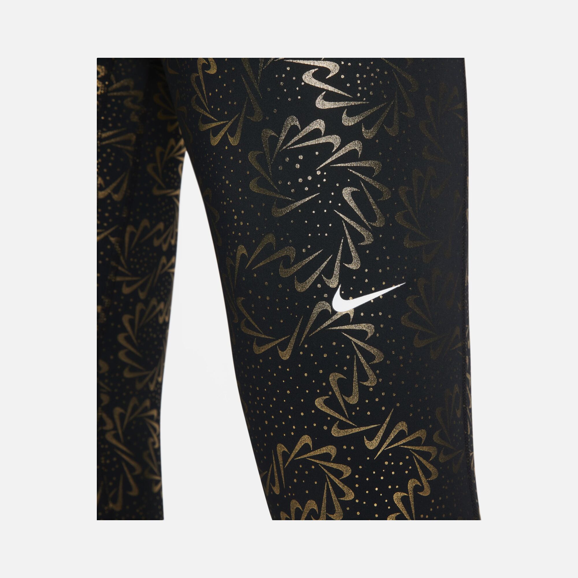 Nike Pro Sparkle Swoosh Graphics Mid-Rise Training Kadın Tayt