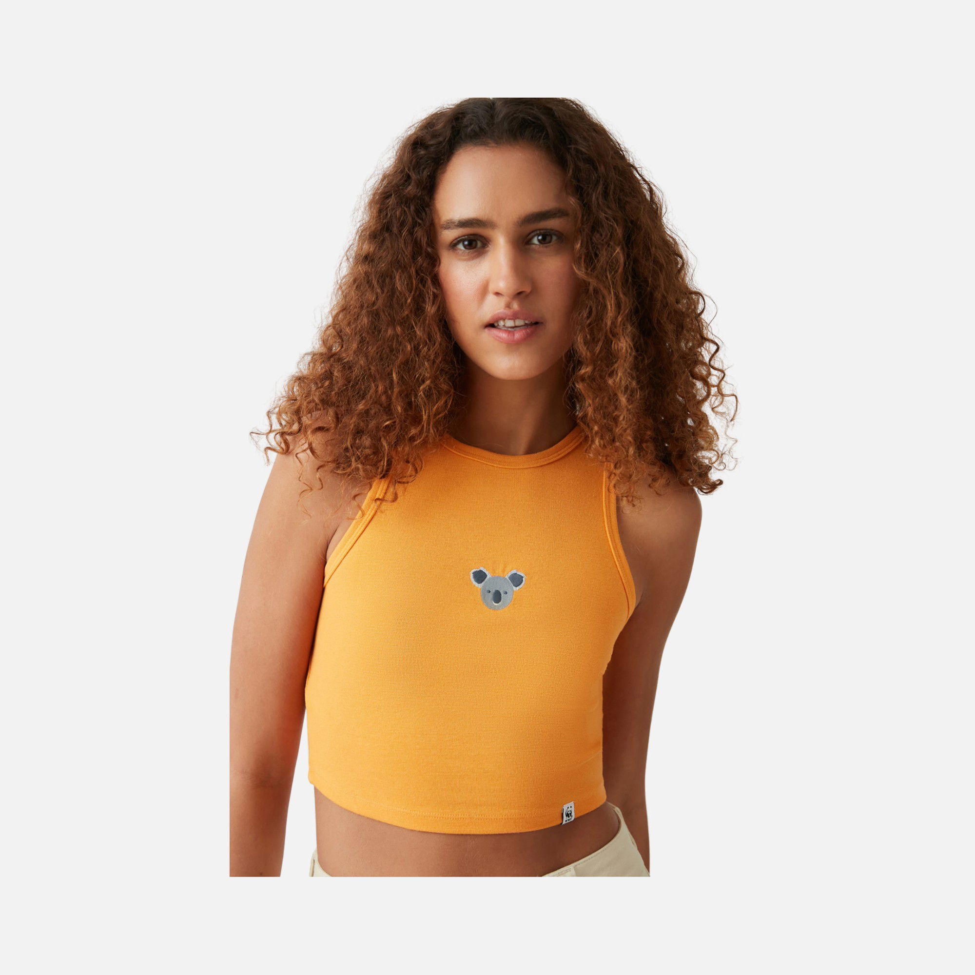 WWF Sportswear Koala Embroidered Cropped Kadın Atlet