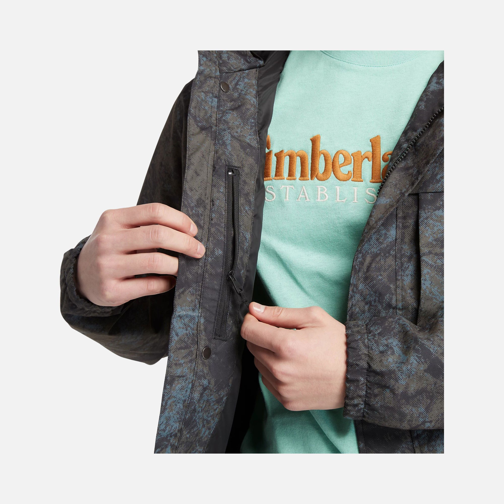 Timberland Not So Camouflage Full-Zip Hoodie Erkek Ceket