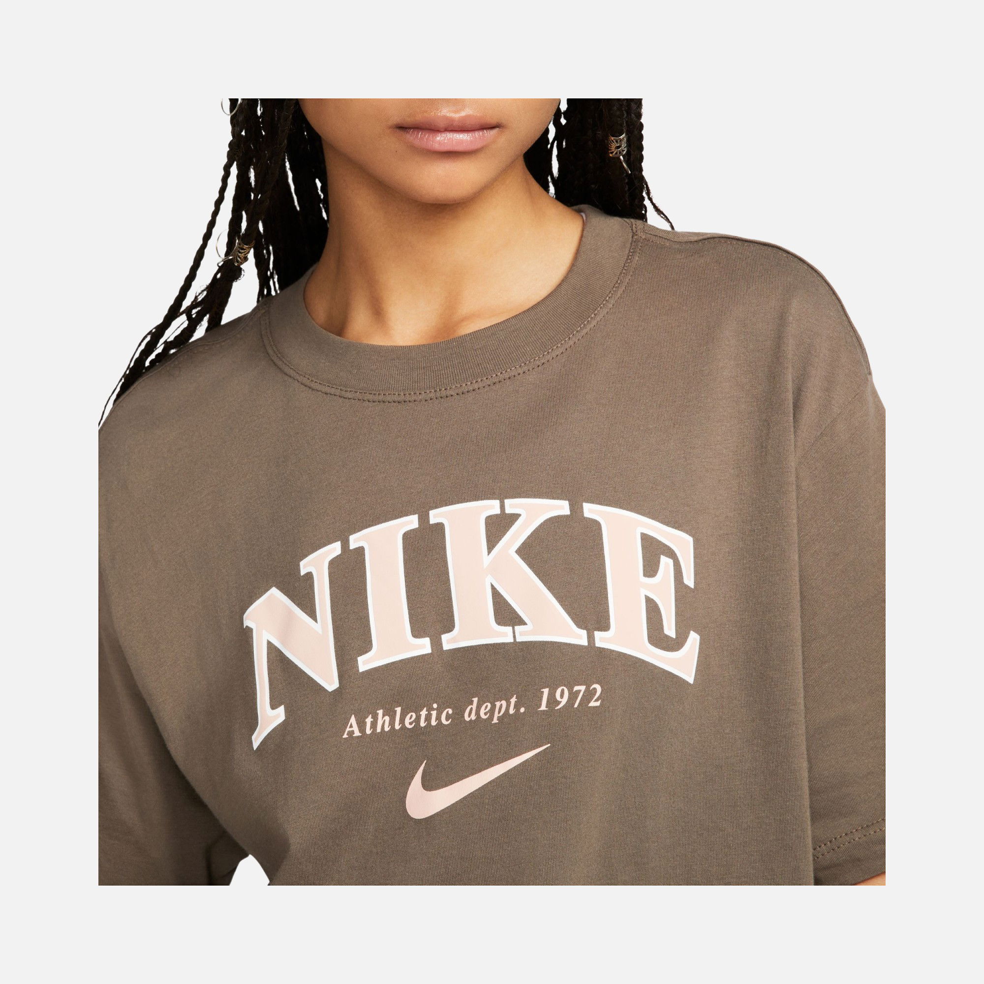 Nike Sportswear Phoenix Printed Boyfriend Short-Sleeve Kadın Tişört