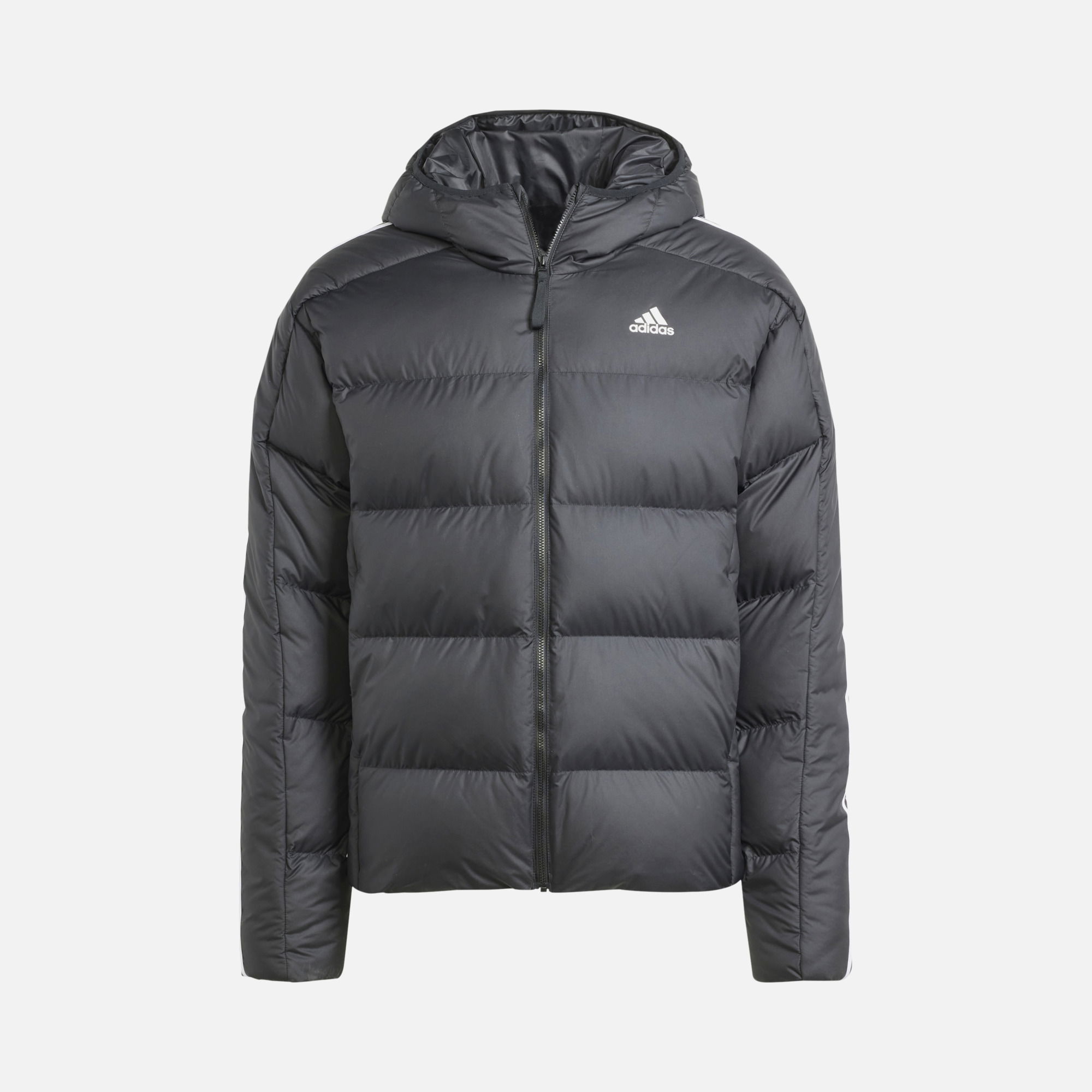 adidas Essentials Midweight Down 3-Stripes Full-Zip Hoodie Erkek Ceket