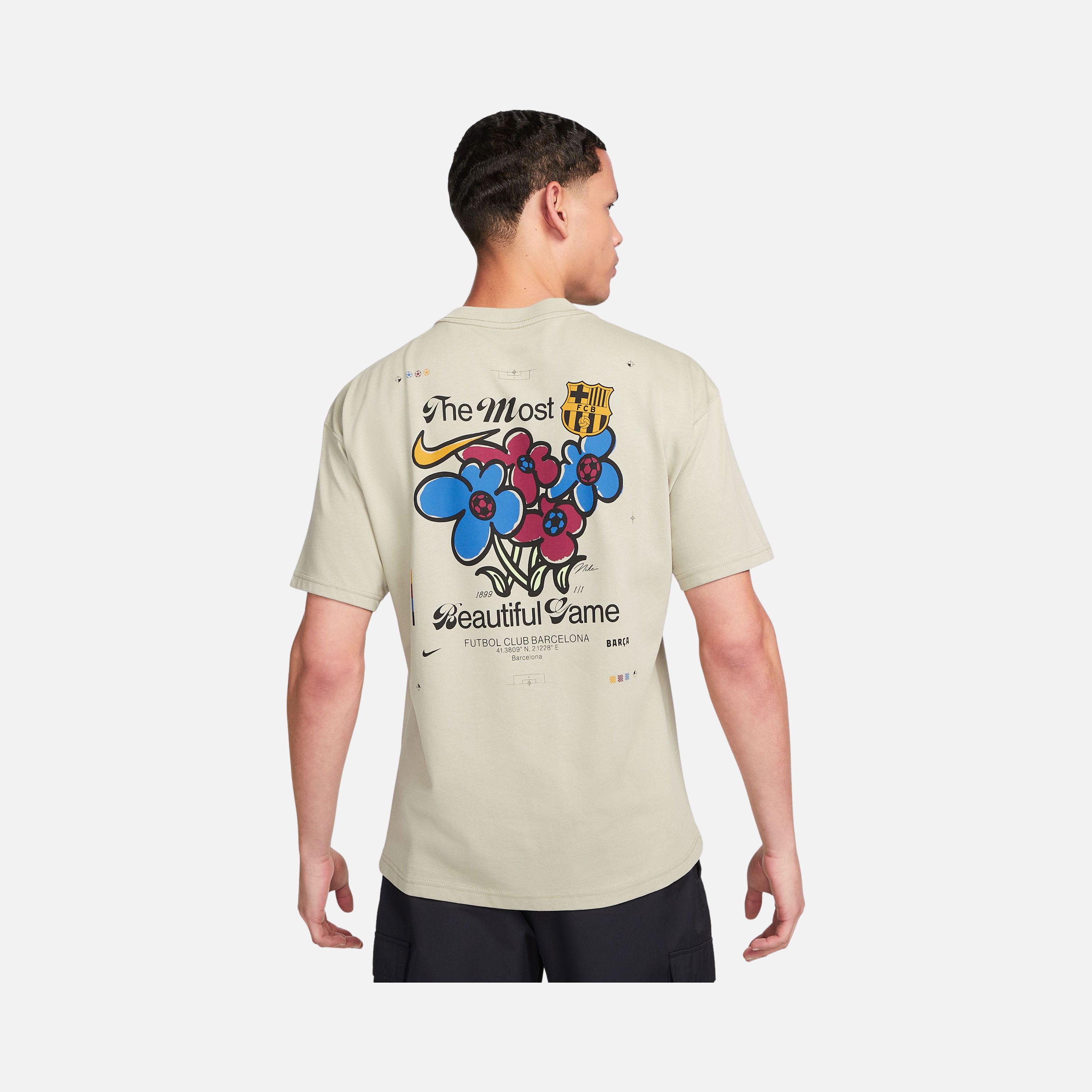 Nike F.C. Barcelona Max90 Football Short-Sleeve Erkek Tişört