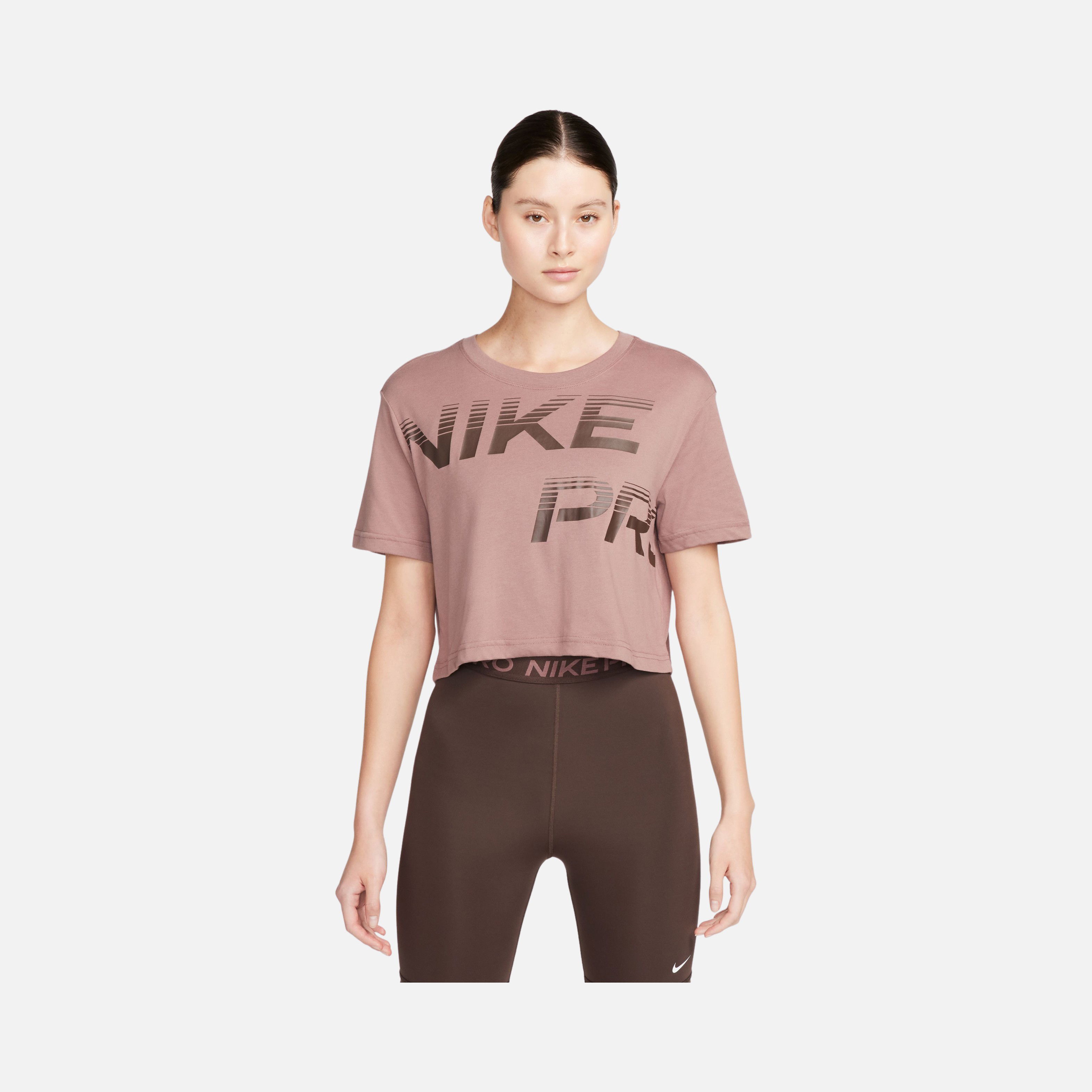 Nike Pro Dri-Fit Graphics Cropped Training Short-Sleeve Kadın Tişört