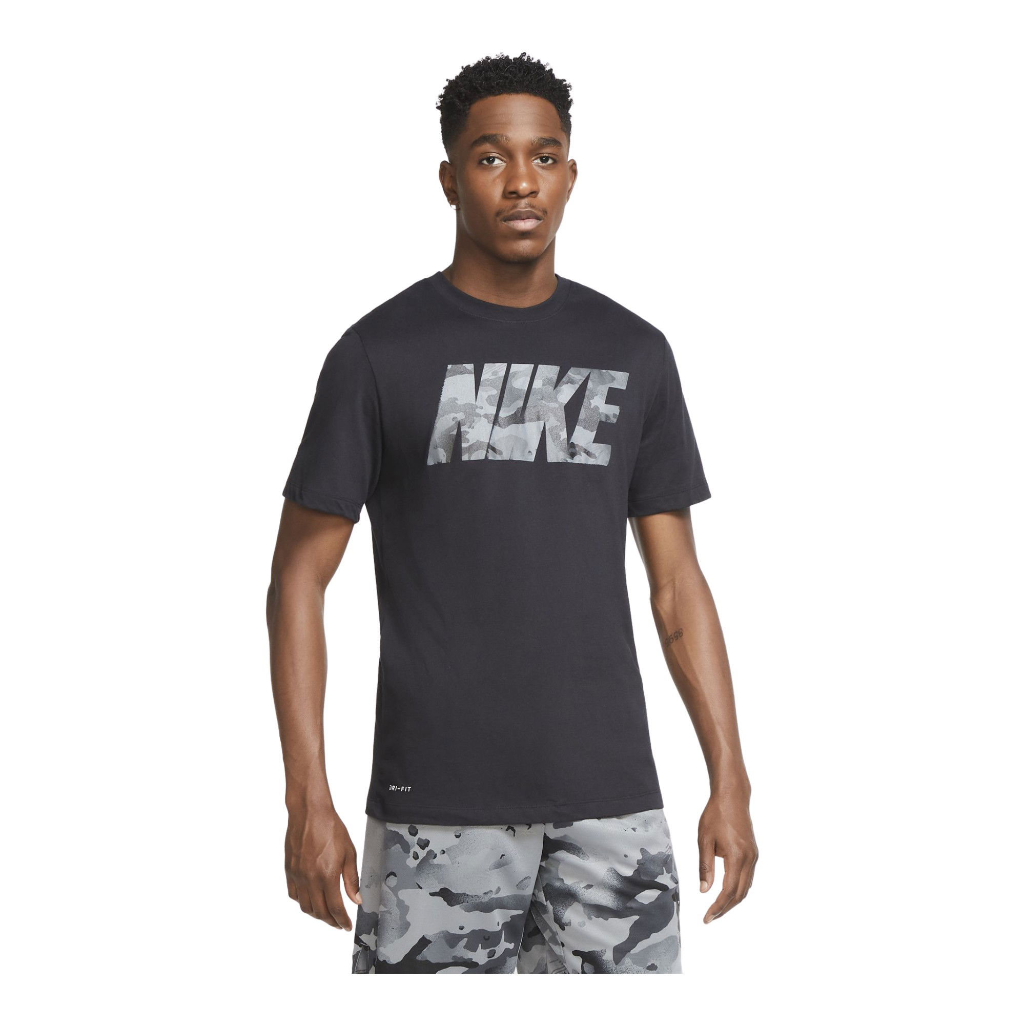 Nike Dri-Fit Camo Logo Training Short-Sleeve Erkek Tişört