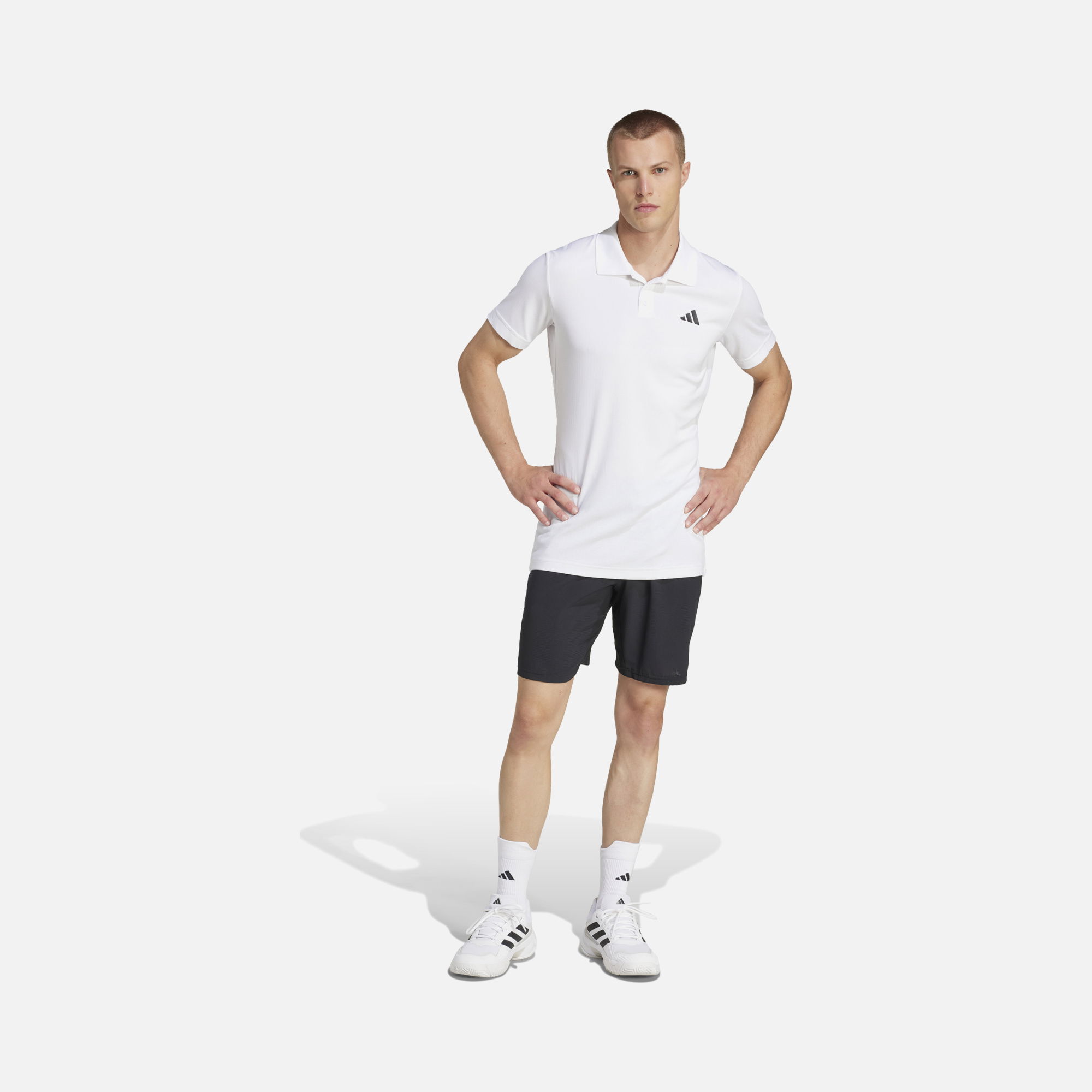 adidas Climacool Tennis FreeLift Slim Cut 3-Button Ribbing Polo Short-Sleeve Erkek Tişört