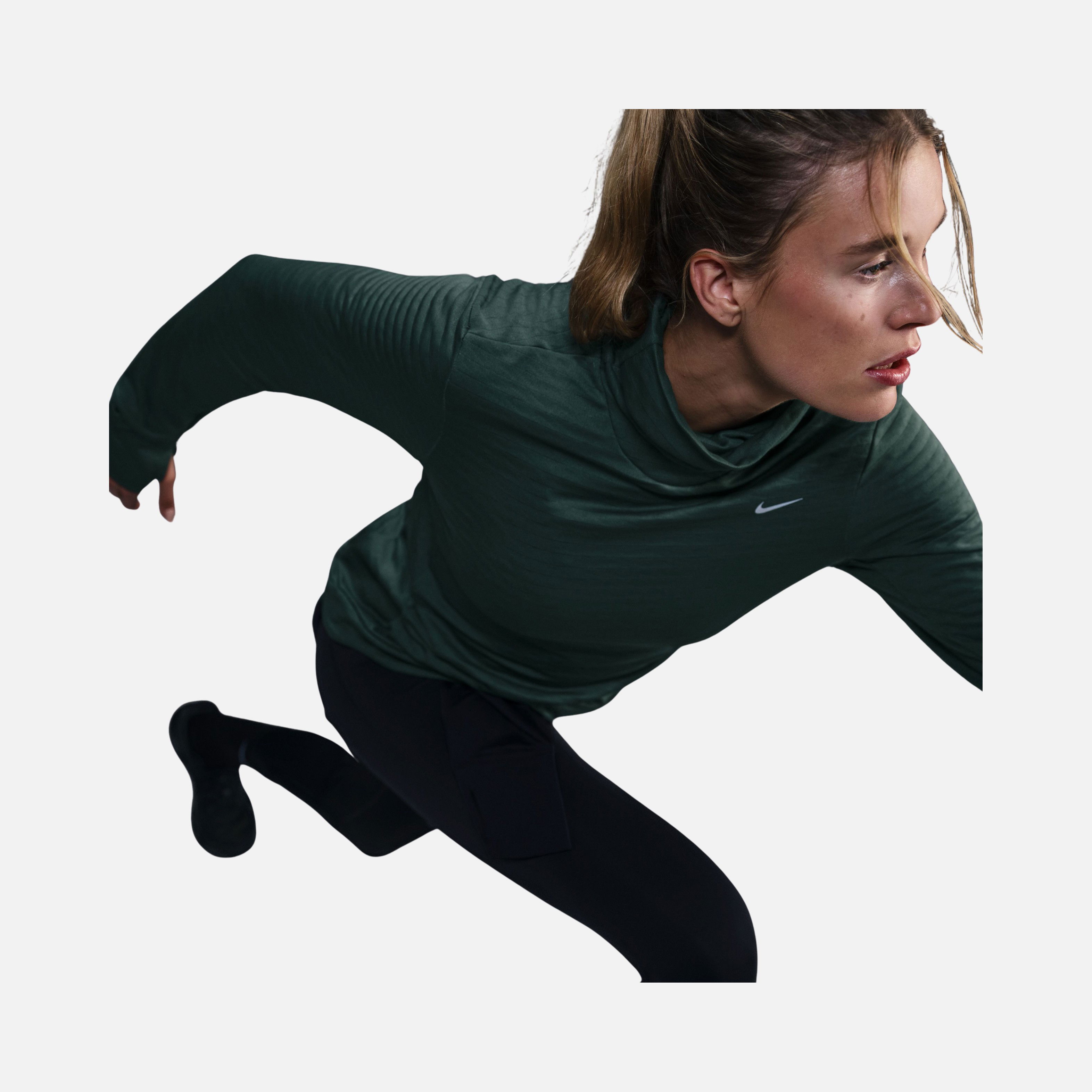 Nike Therma-Fit Swift Element Turtleneck Long-Sleeve Running Kadın Tişört