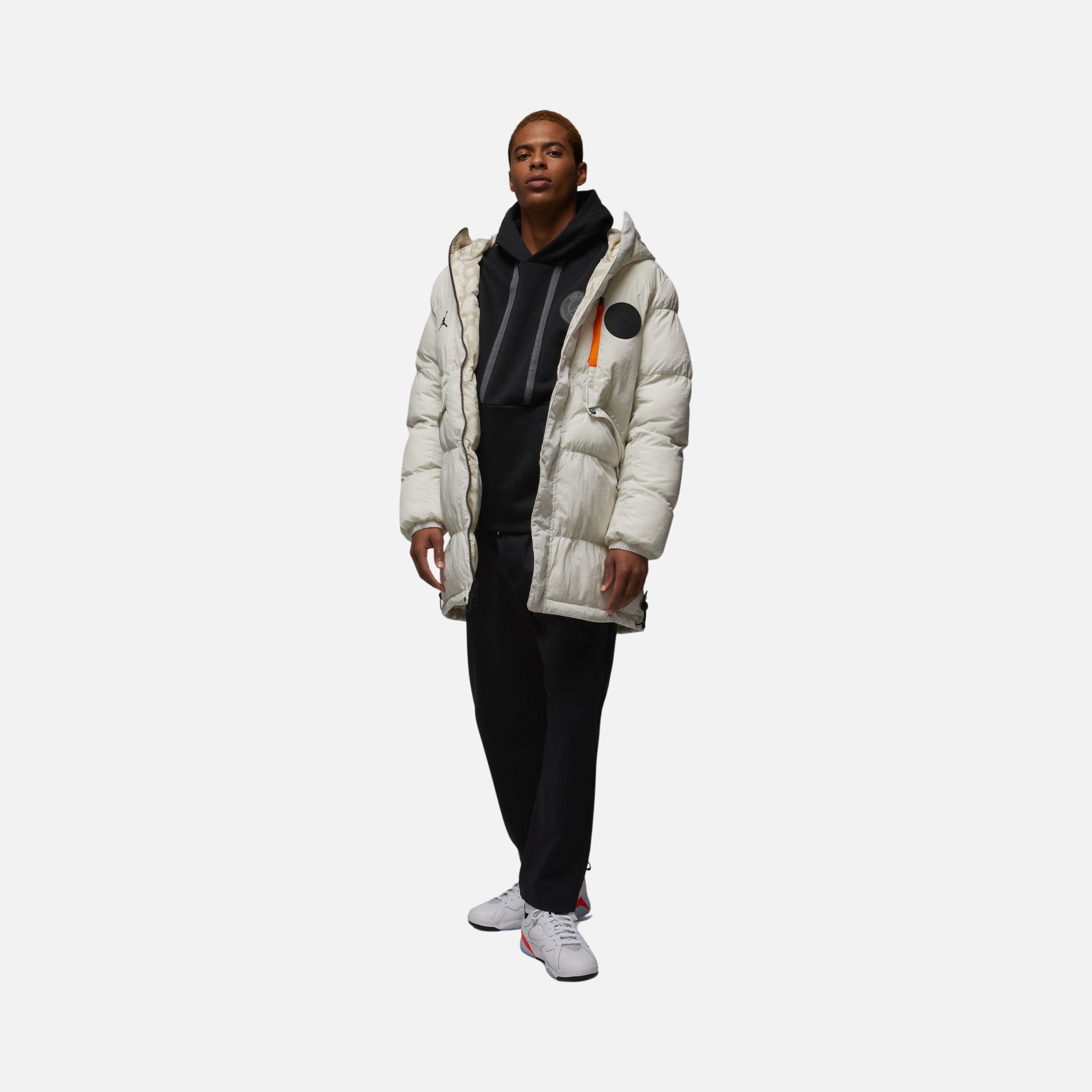 Nike Jordan Paris Saint-Germain Synthetic Insulated Full-Zip Hoodie Erkek Parka