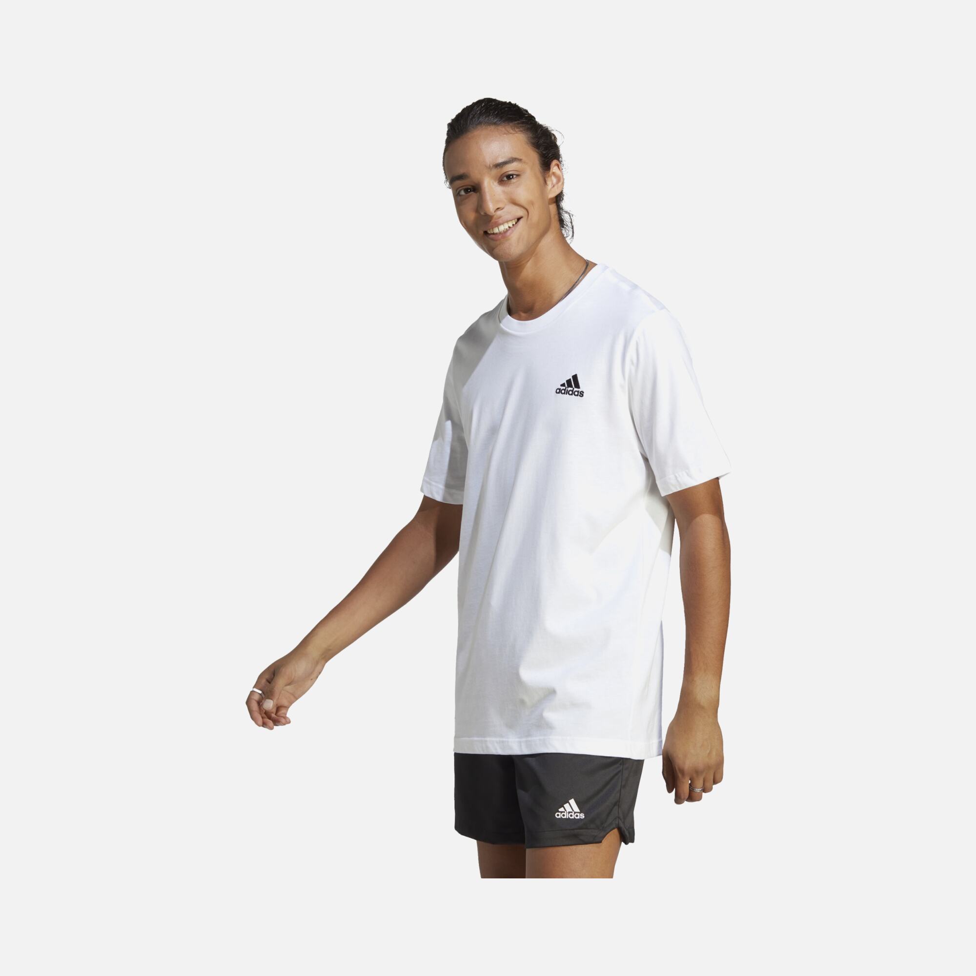 adidas Essentials Single Jersey Embroidered Small Logo Short-Sleeve Erkek Tişört